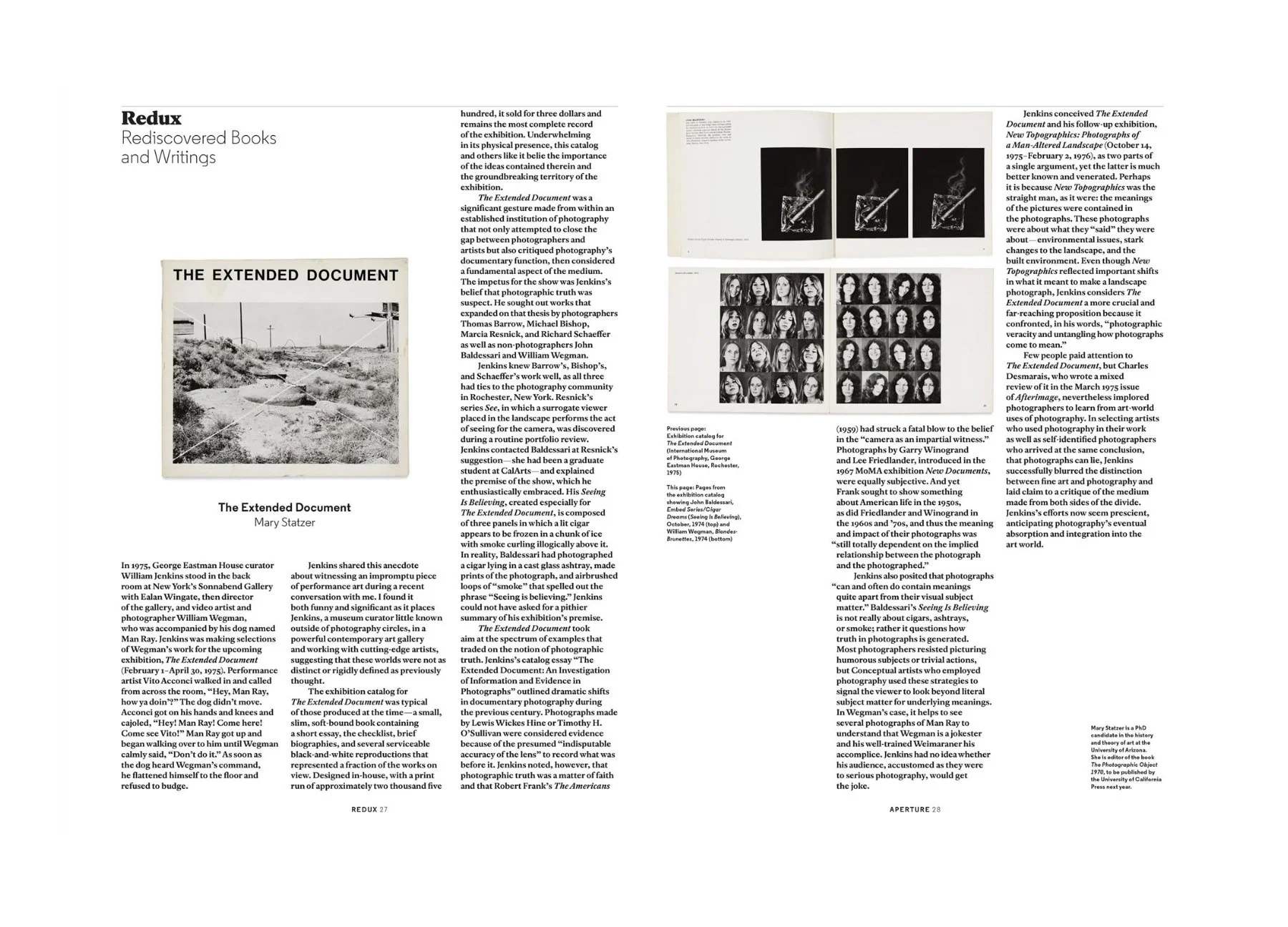 ARTICLE: Redux, Rediscovered Books and Writings: The Extended Document