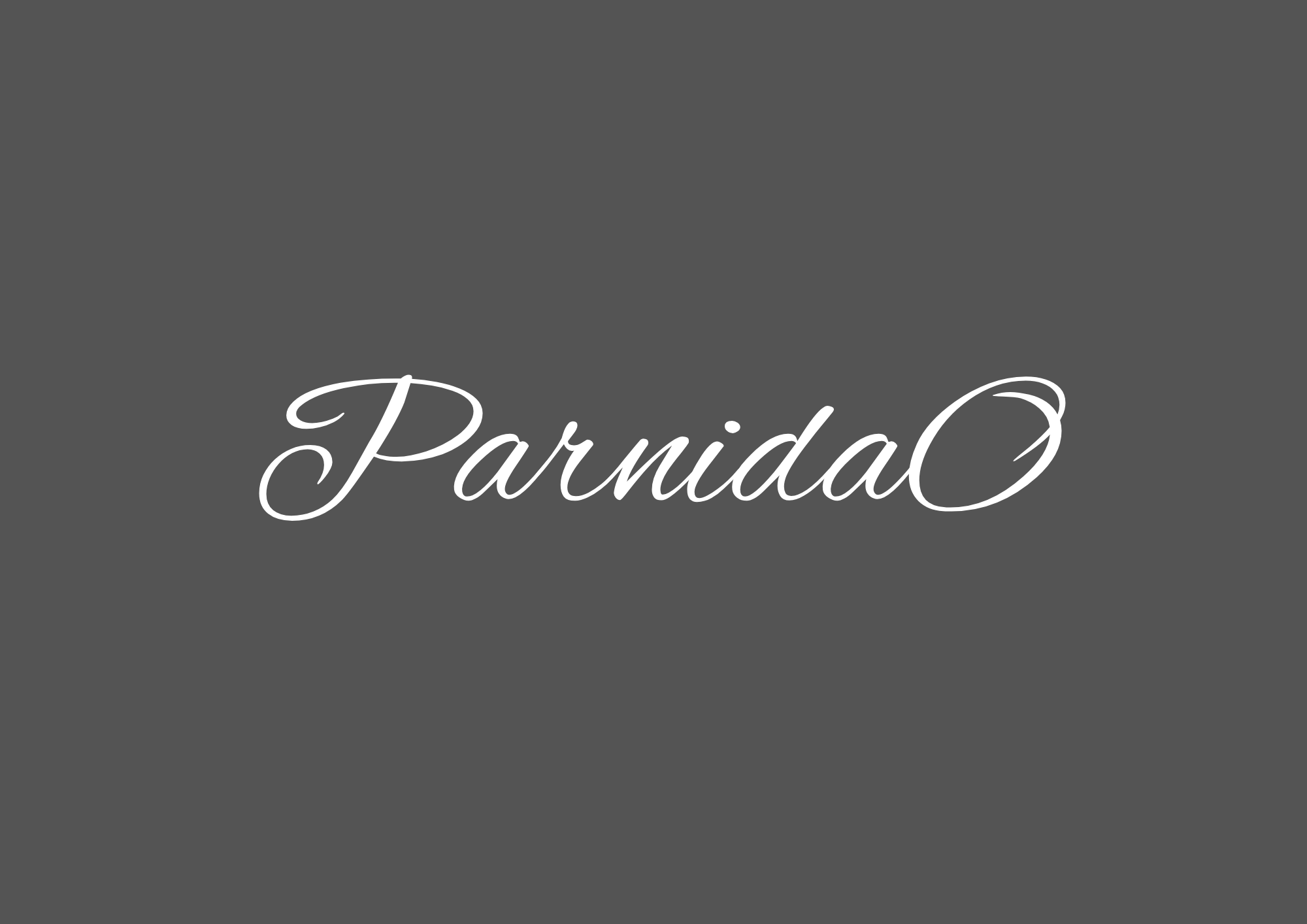A dark gray background with the word "Parnidal" written in elegant white cursive font.