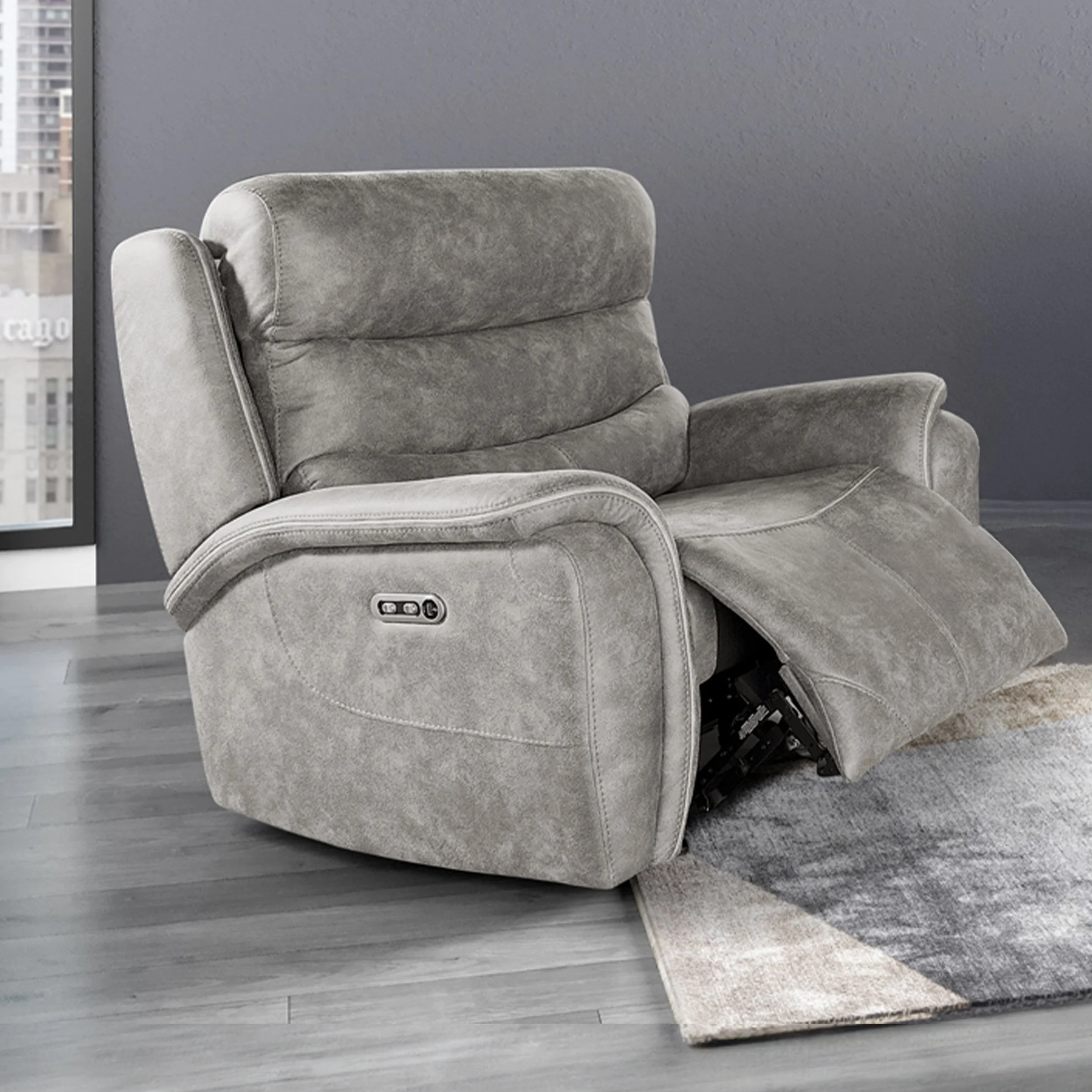 KAMARI GLIDER RECLINER W/PWR HR & FR-GRAY