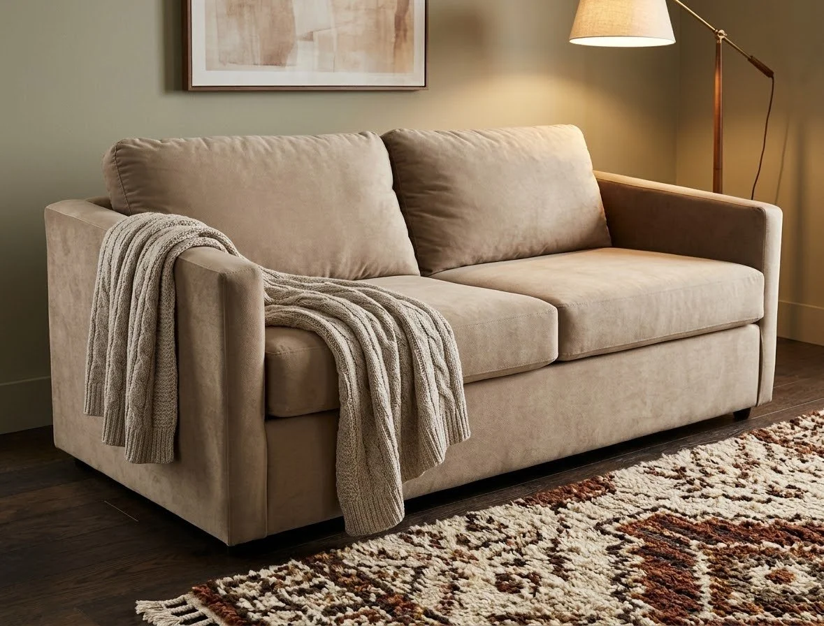 Elliot Suede Sofa