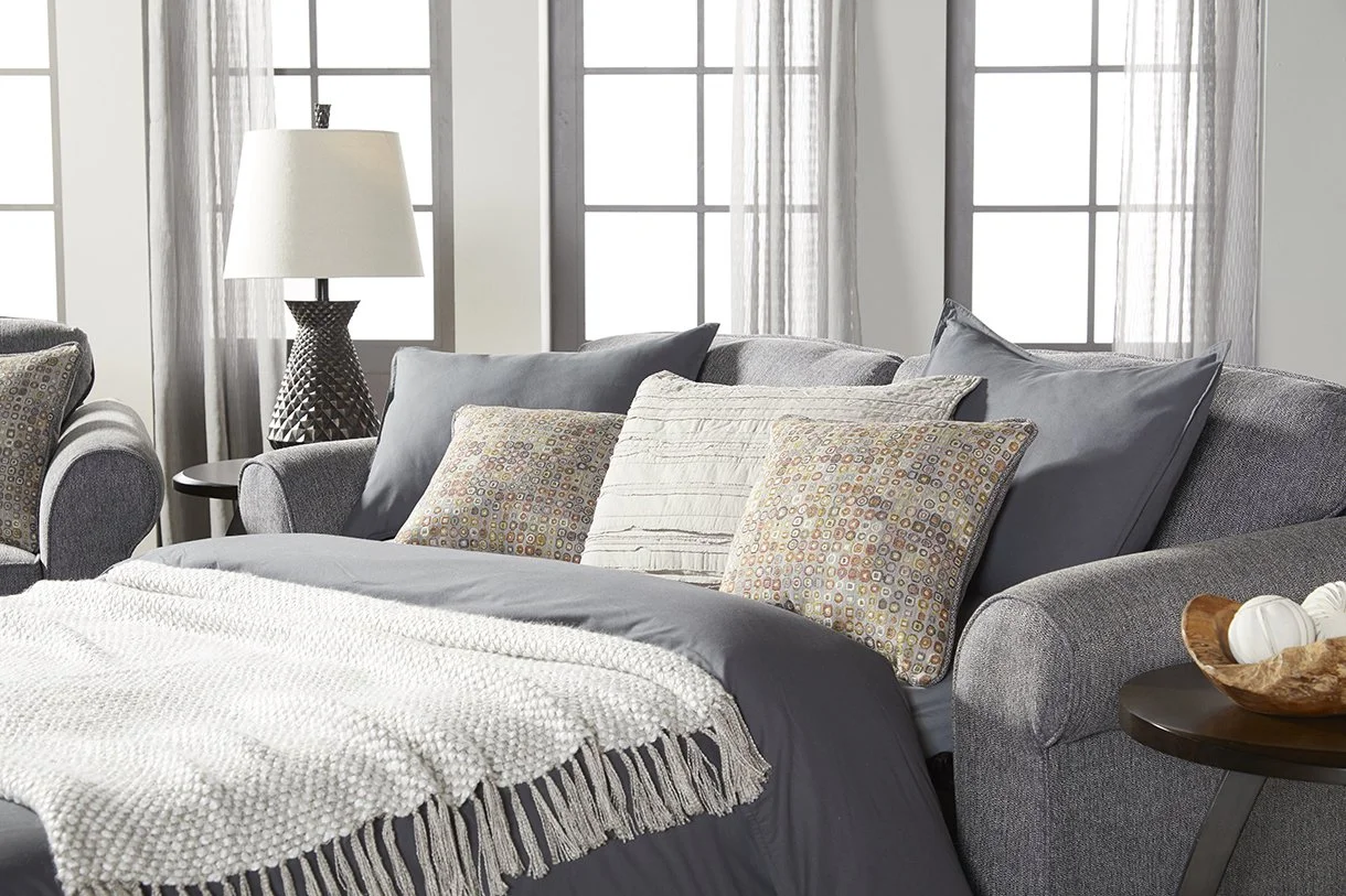 Tully Blue Queen Sleeper Sofa