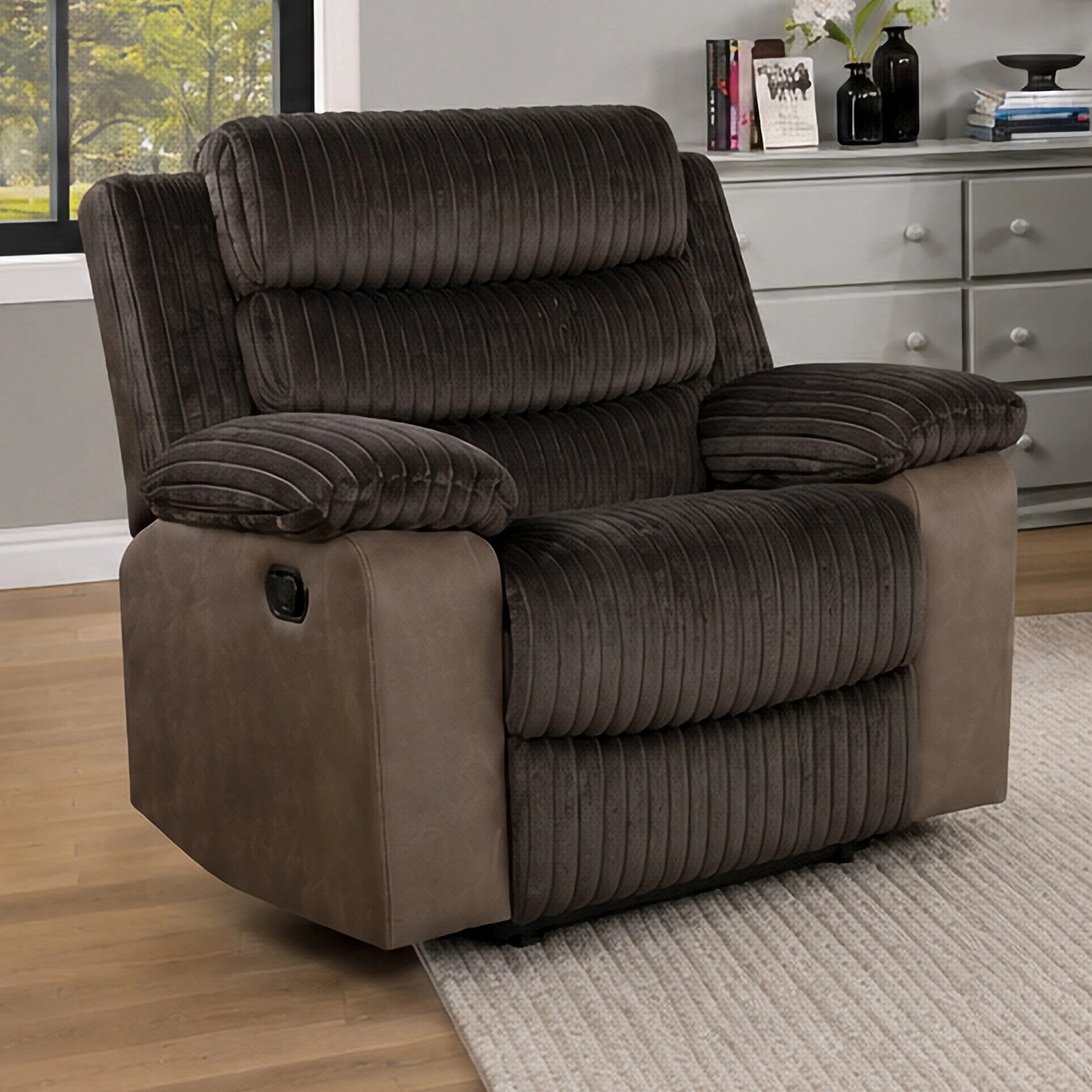 WILLOW GLIDER RECLINER-BROWN