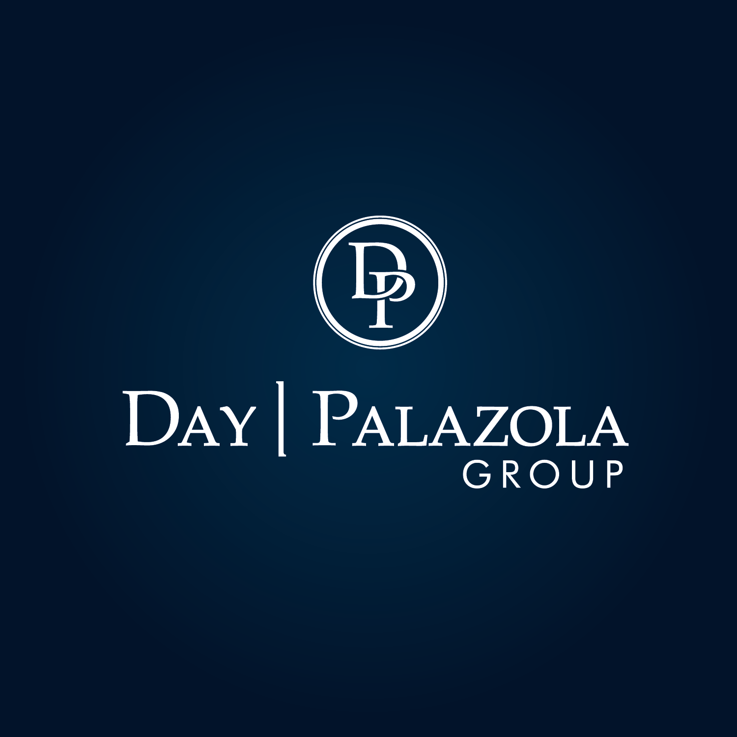 Logo for Day Palazola Group with initials D and P inside a circle and the company name below.