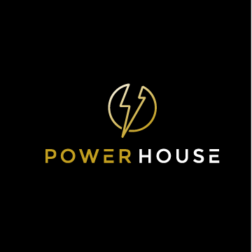 Logo for Power House featuring a lightning bolt icon in a circle and the text 'POWER HOUSE' below.