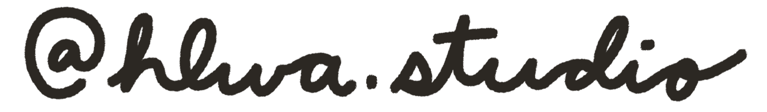 Signature that reads '@hlwa.studio' instagram handle