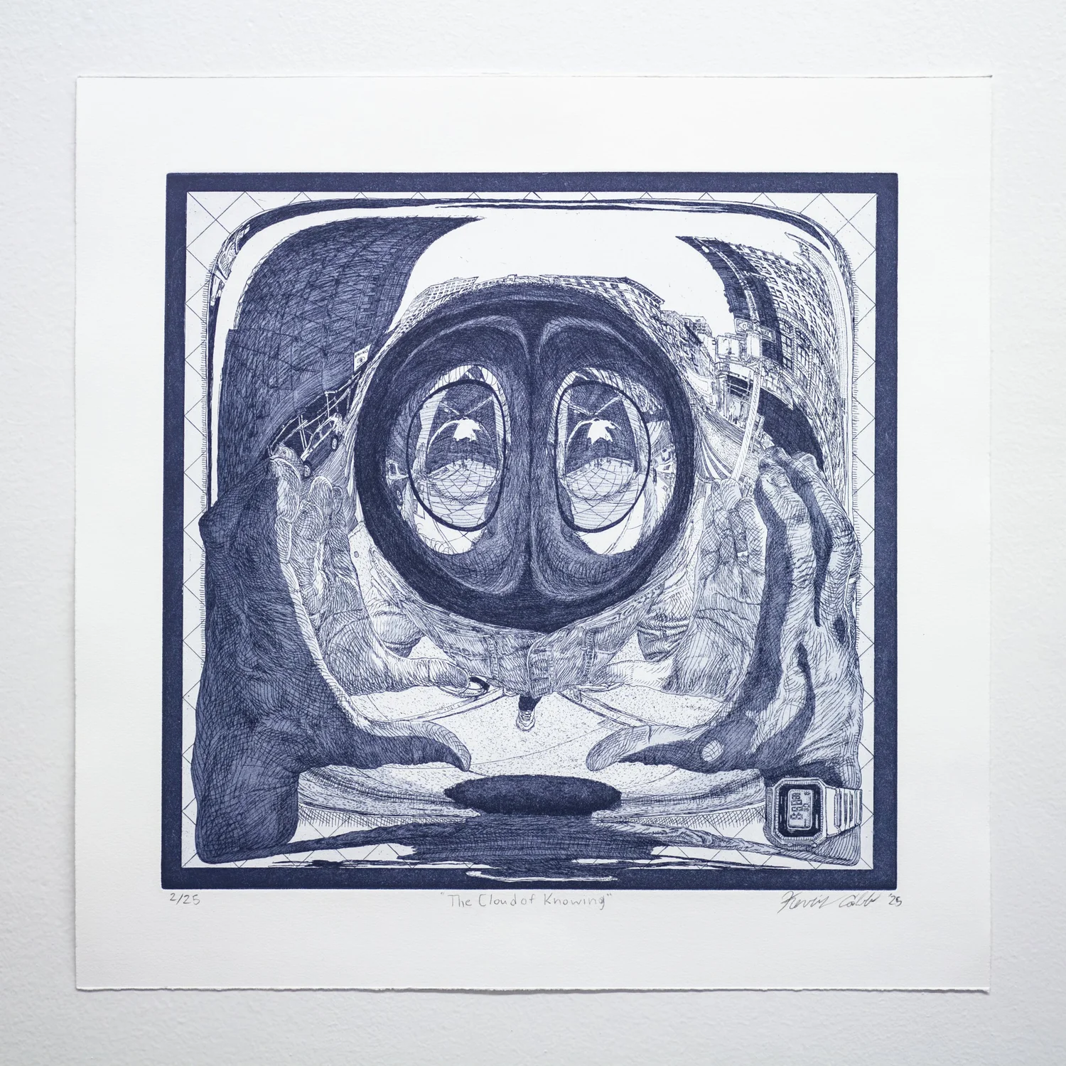 The Cloud of Knowing, 2025 — Intaglio Etching on Paper · 12 × 12 in.