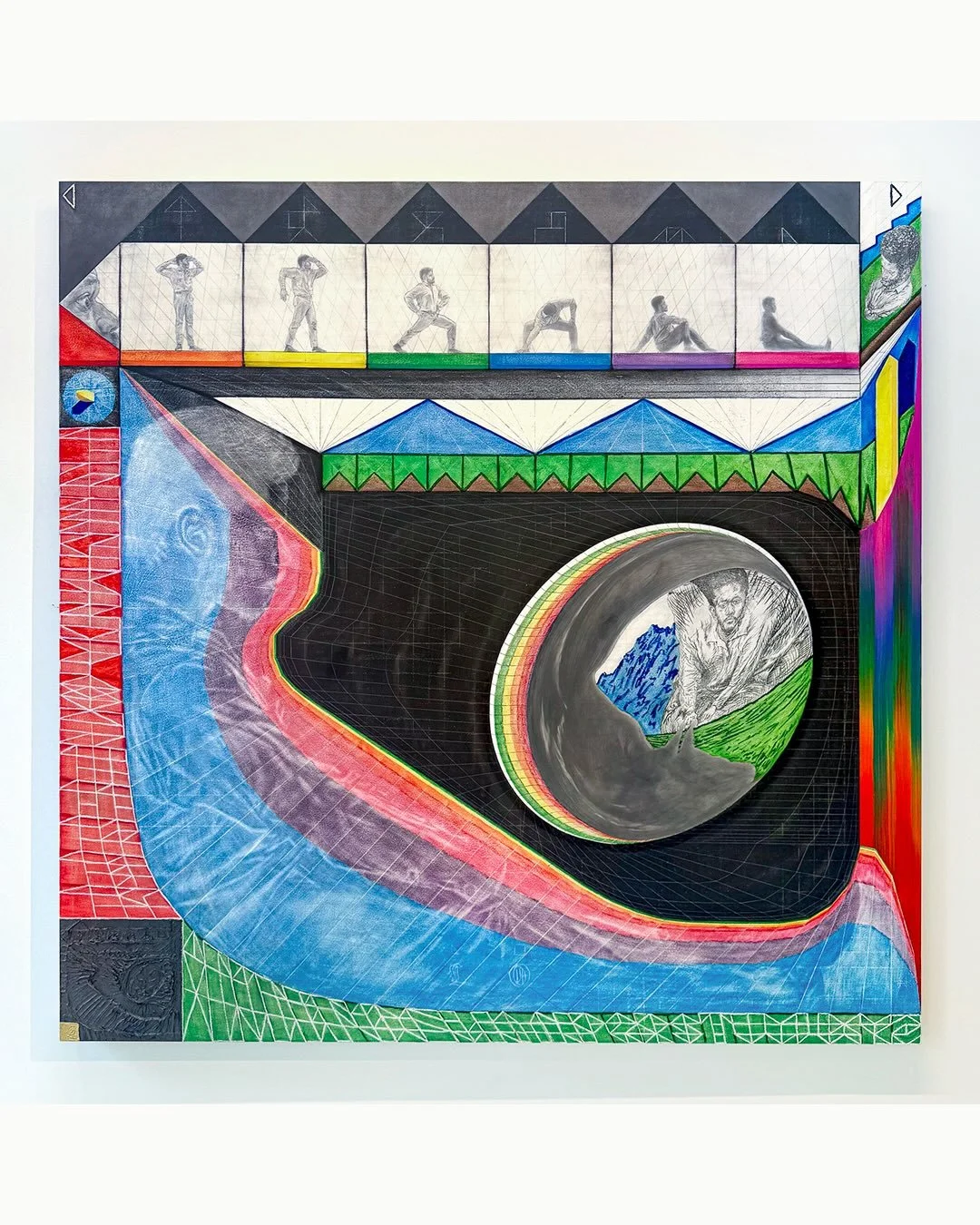 LO
60&rdquo; x 60&rdquo;
Oil, Ink, Colored Pencil, Graphite, Charcoal, Wax, Oil Pastel, and Metallic Paint on Panel
2025

I am very grateful that LO was exhibited at both my @81leonardgallery and @turleygallery solo exhibitions.
 
#geometry #painting
