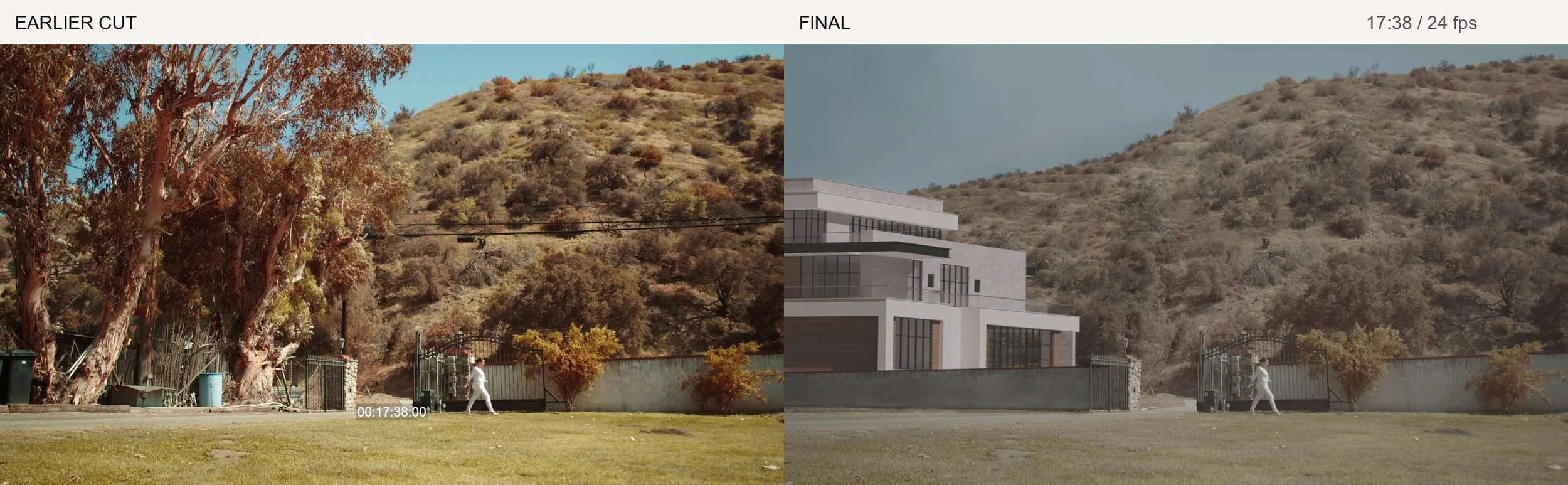 Exterior — added modernist building