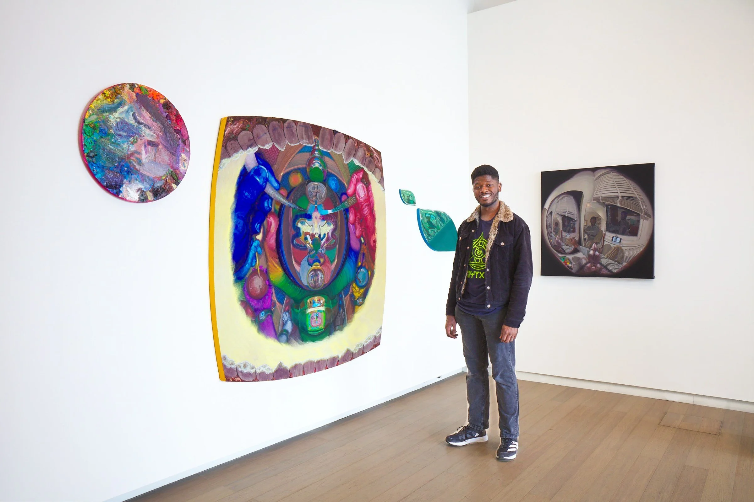 Kevin Cobb at the thesis exhibition