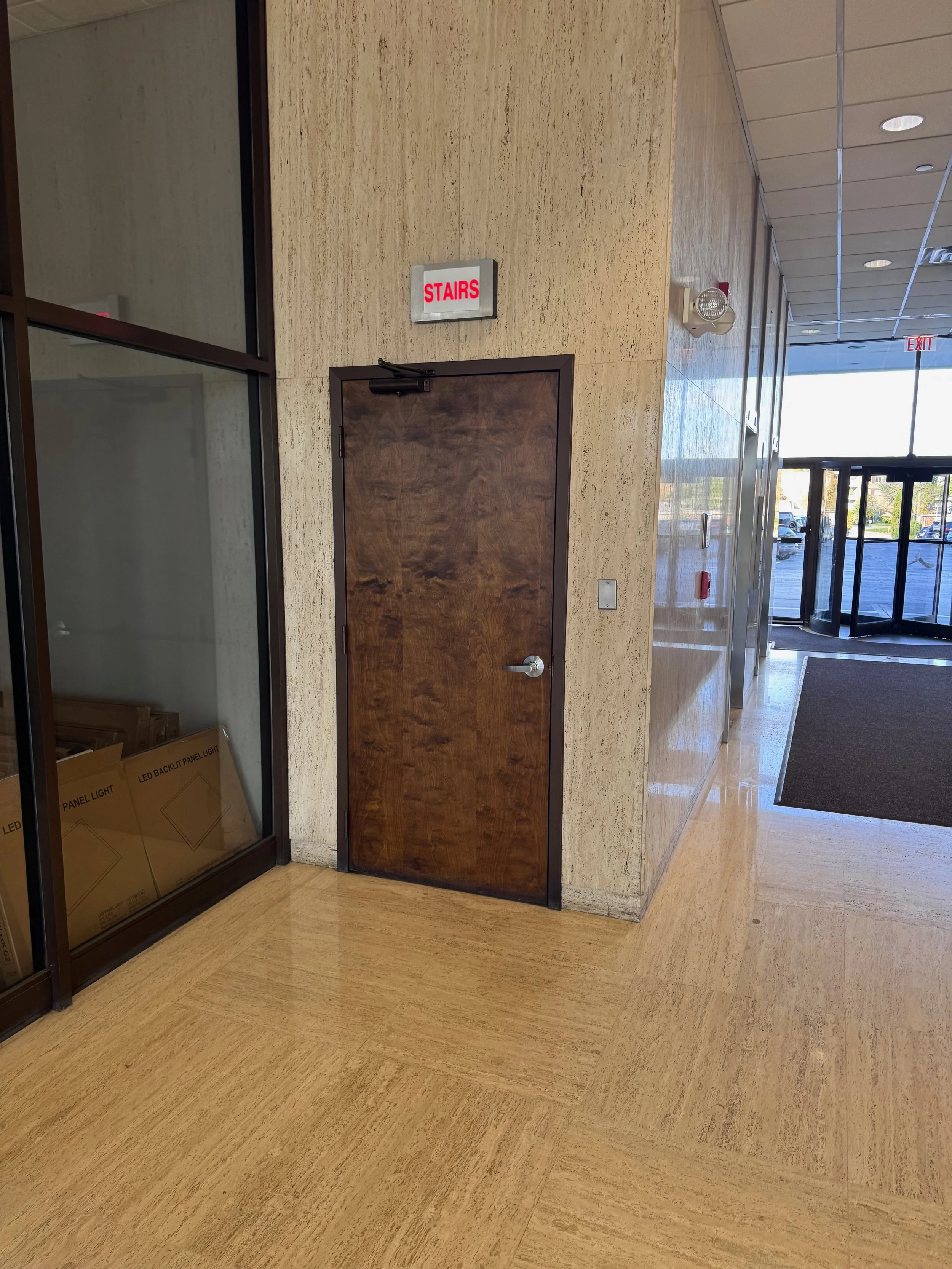 Lobby Door to Basement Stairs