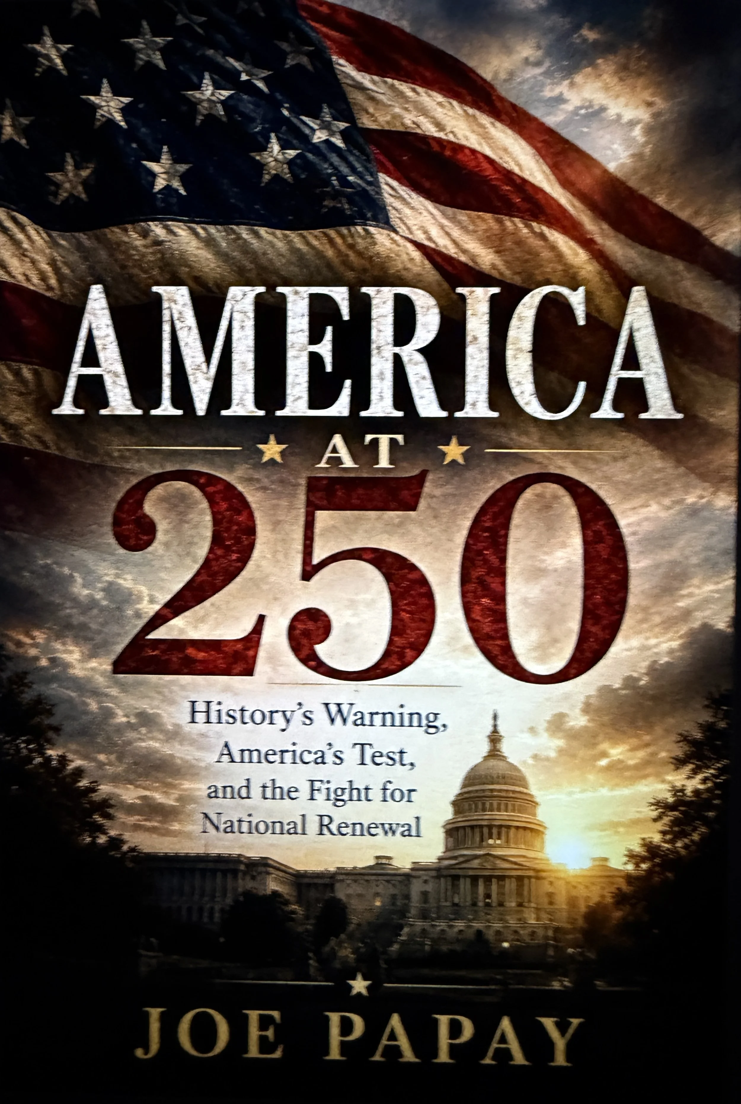 Cover of America at 250 by Joe Papay