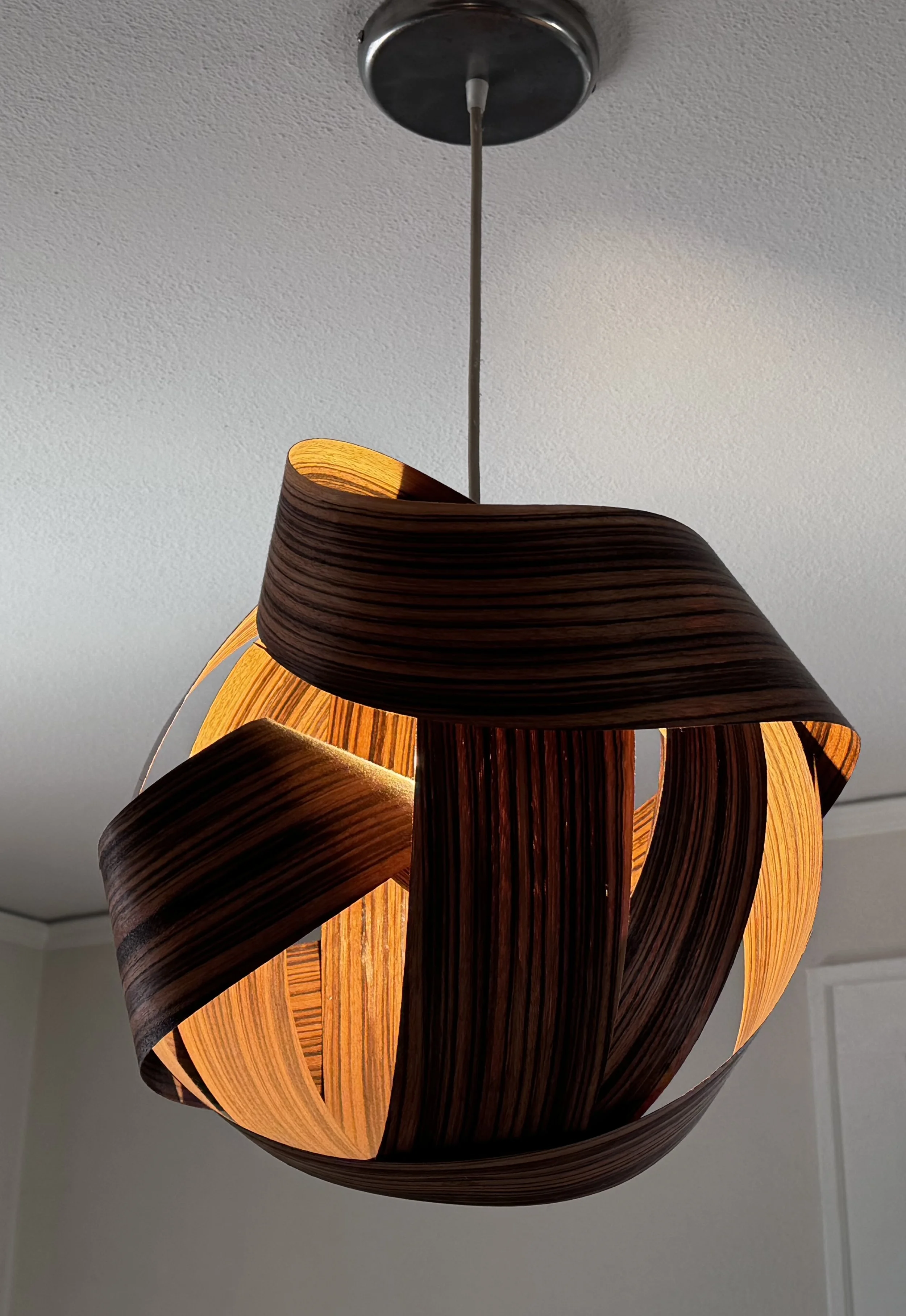 zebrawood veneer lamp