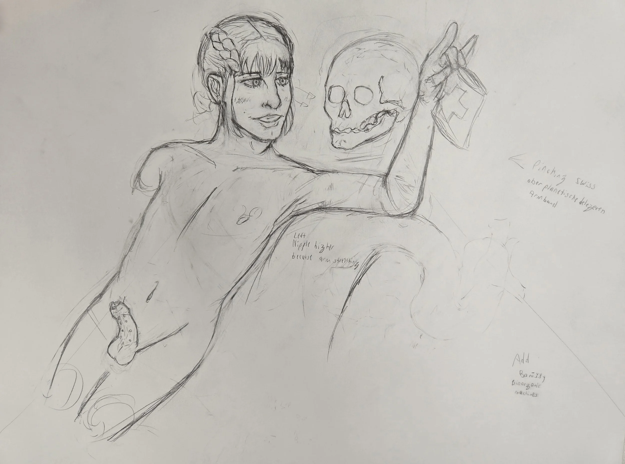 Unfinished Sketch of Johannes Lütold-Sonnenschien