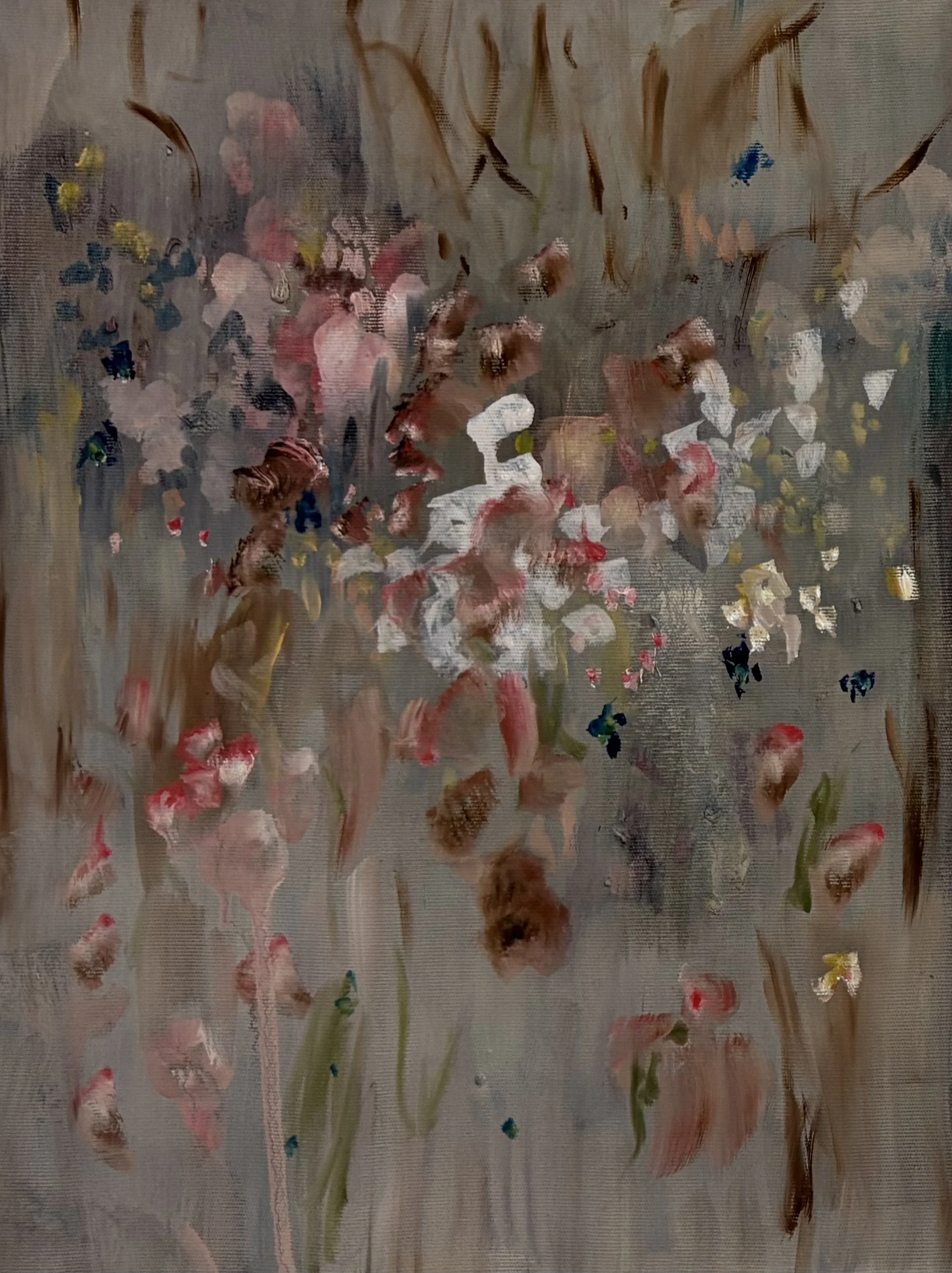 Florada no barranco. 2026. Óleo sobre tela. 40 x 30 x 2 cm