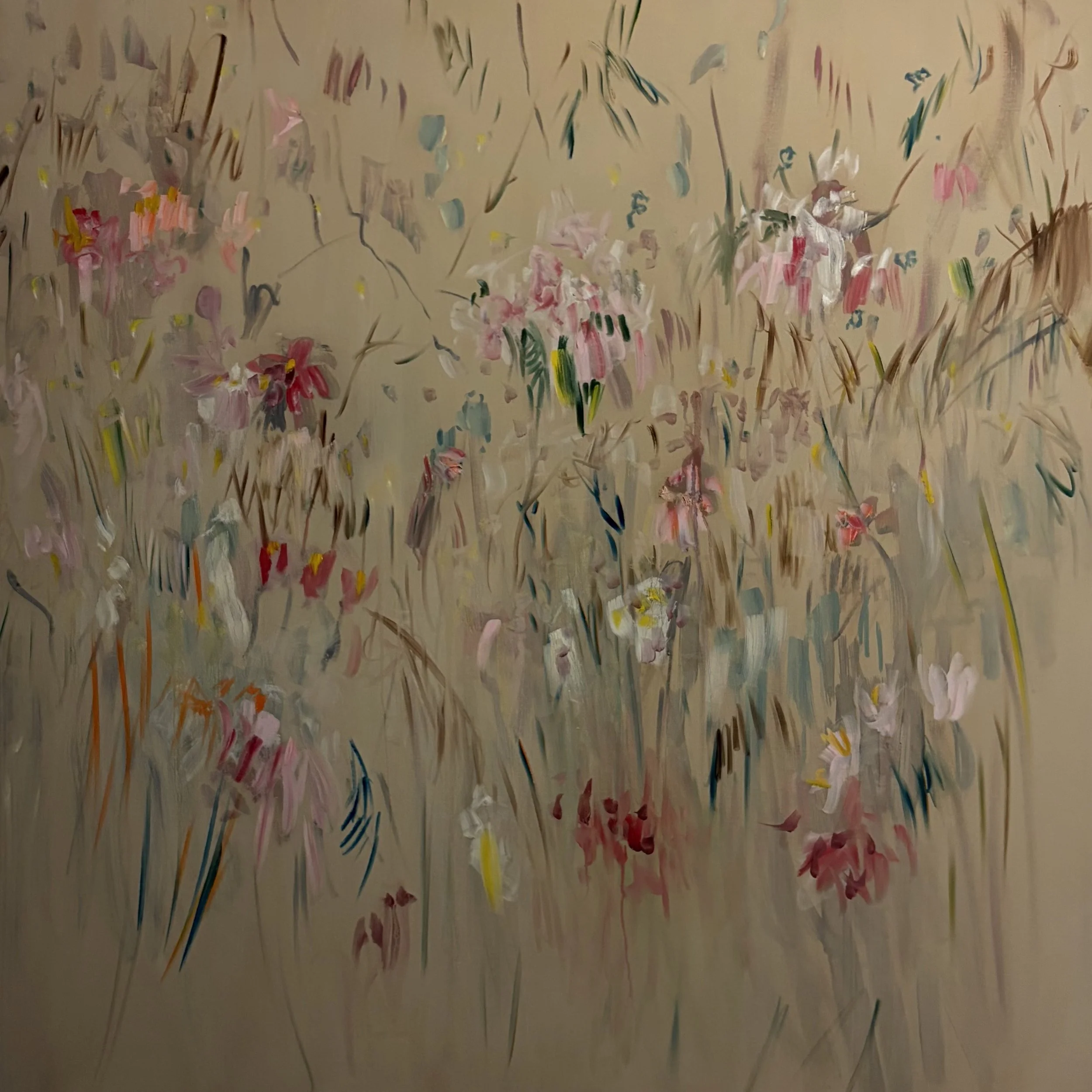 Pedro Kubitschek. Sertão em Flor. 2026
Óleo sobre tela. 120 x  120  x 4  cm.  
