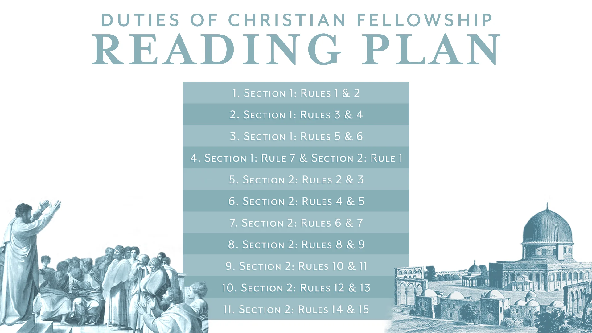 Duties of Christian Fellowship general reading plan