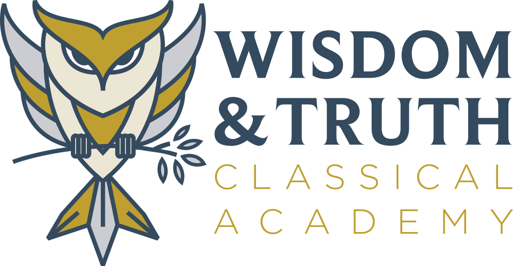 Wisdom & Truth Classical Academy logo: owl perched on a branch
