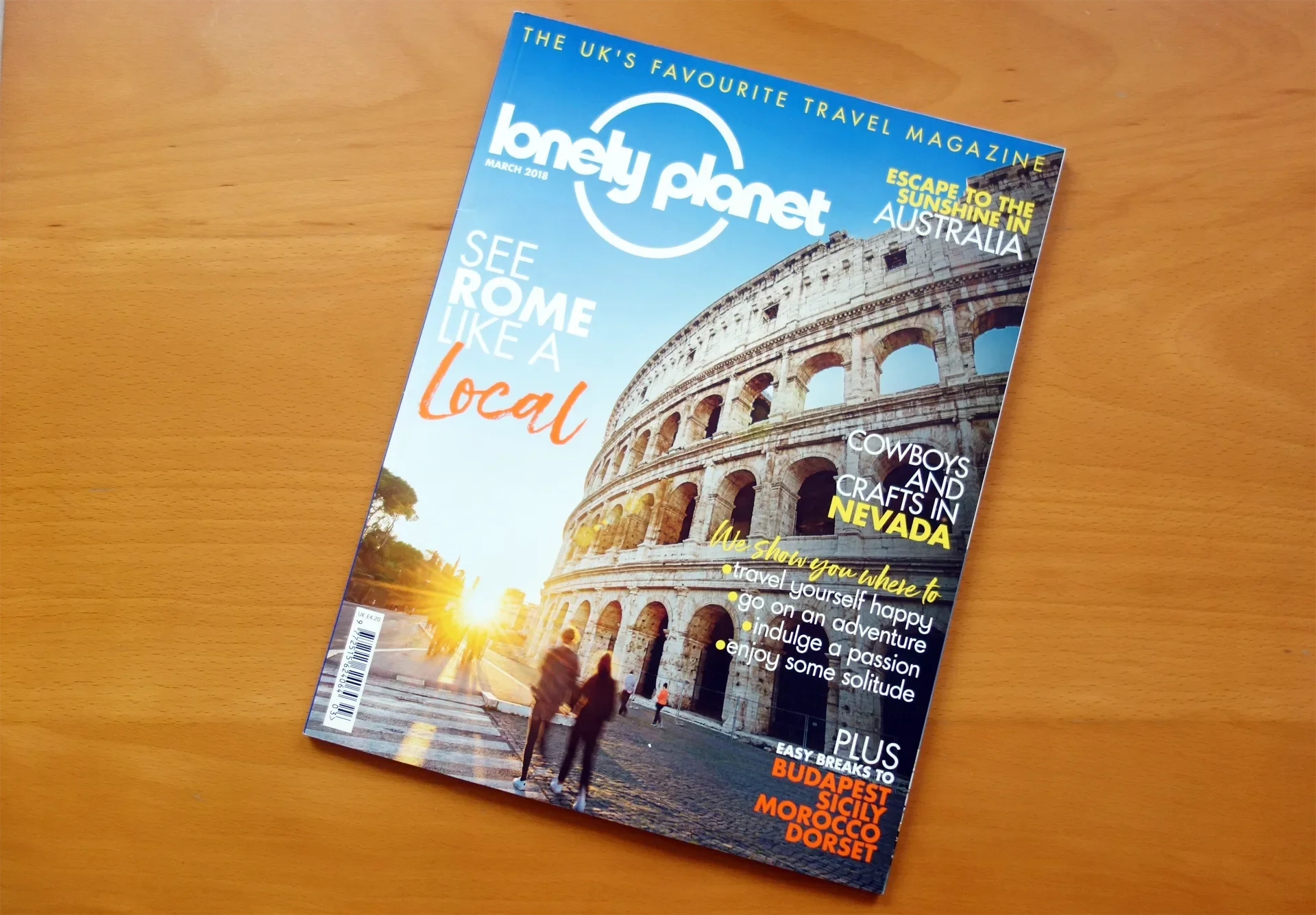 Cover shot of Lonely Planet Magazine featuring the editorial travel issue.