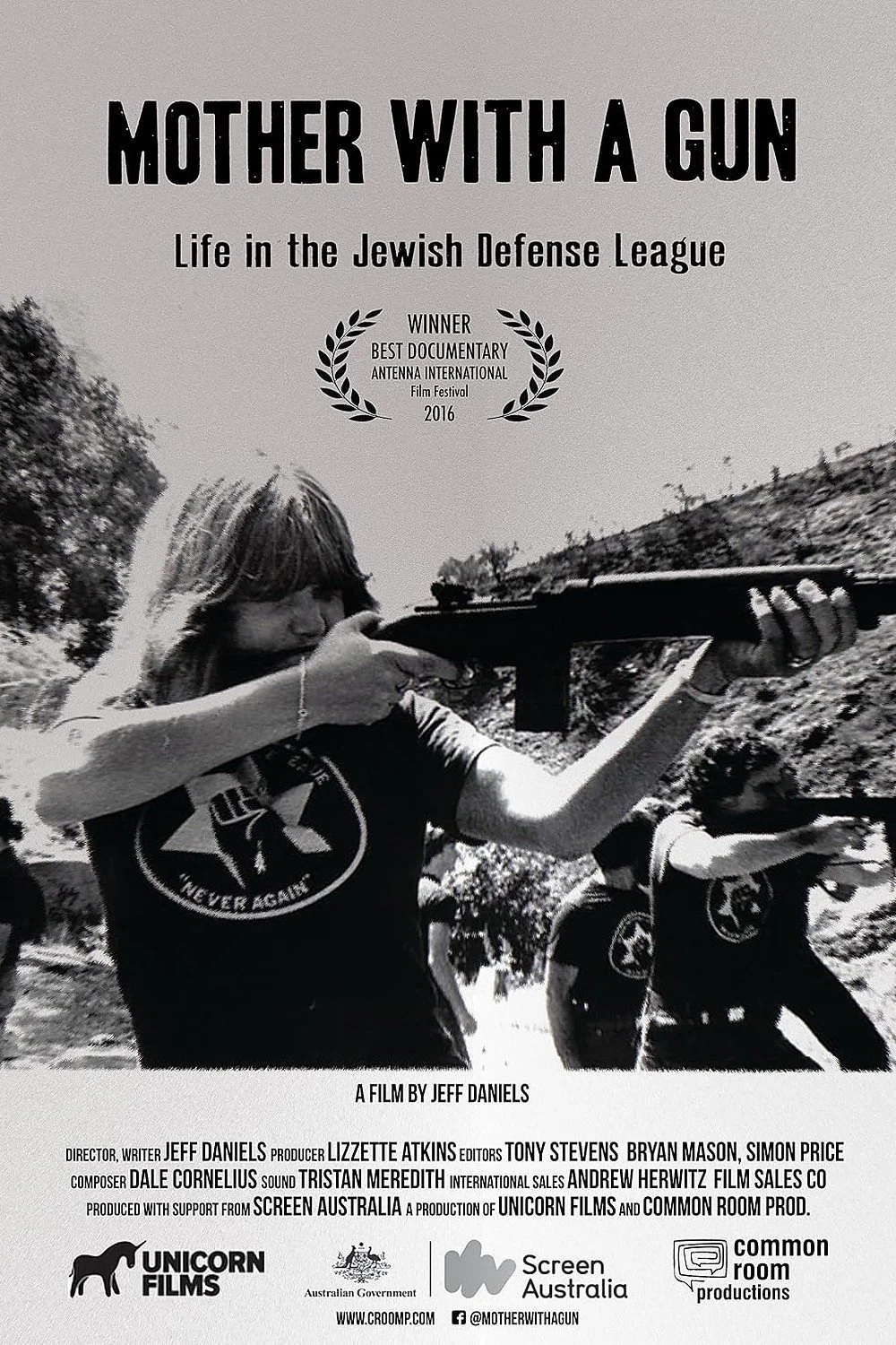 Poster for the documentary 'Mother with a Gun'.