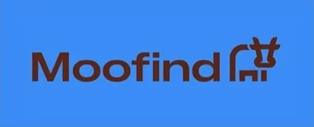Moofind logo with a stylized dog and power plug design on a blue background.