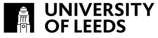 University of Leeds logo with a black and white tower icon and the university name in bold text.