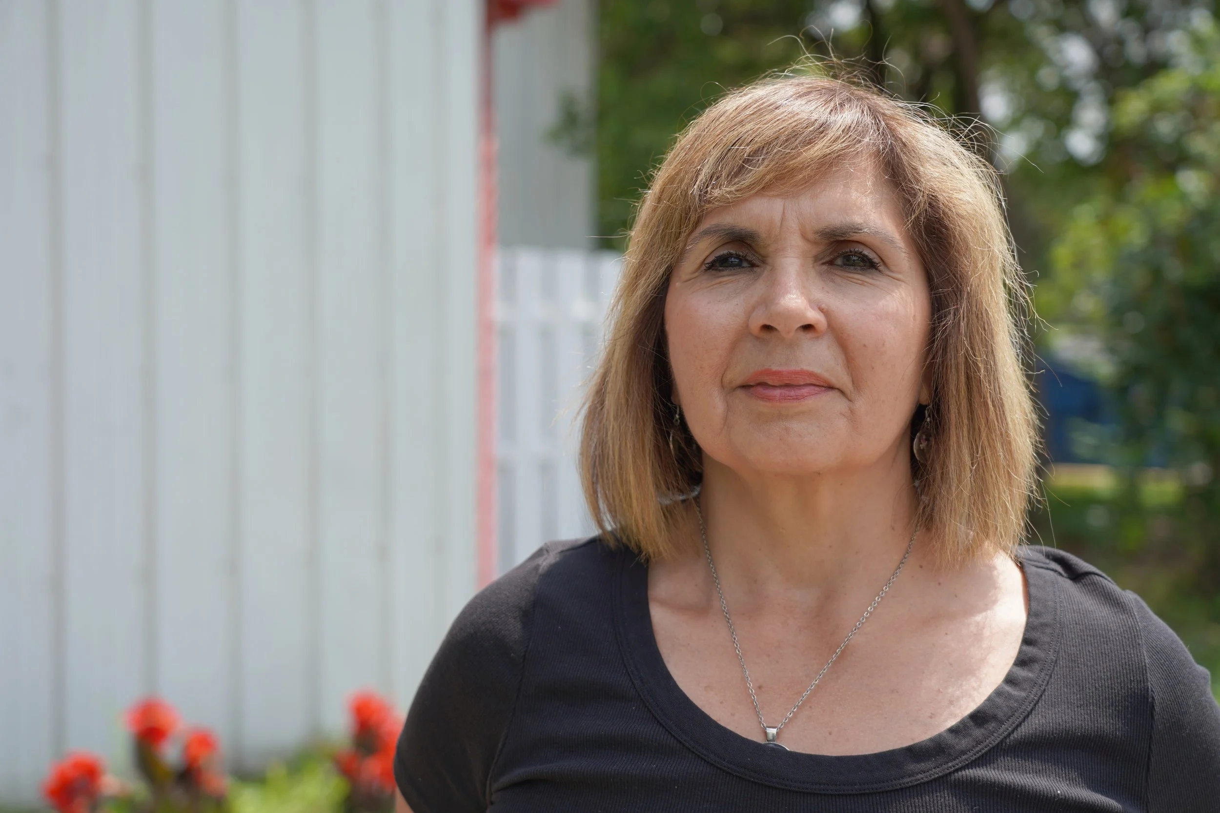Cynthia Klidaras | "Giant flames shooting up from the stacks like big candles in the sky."