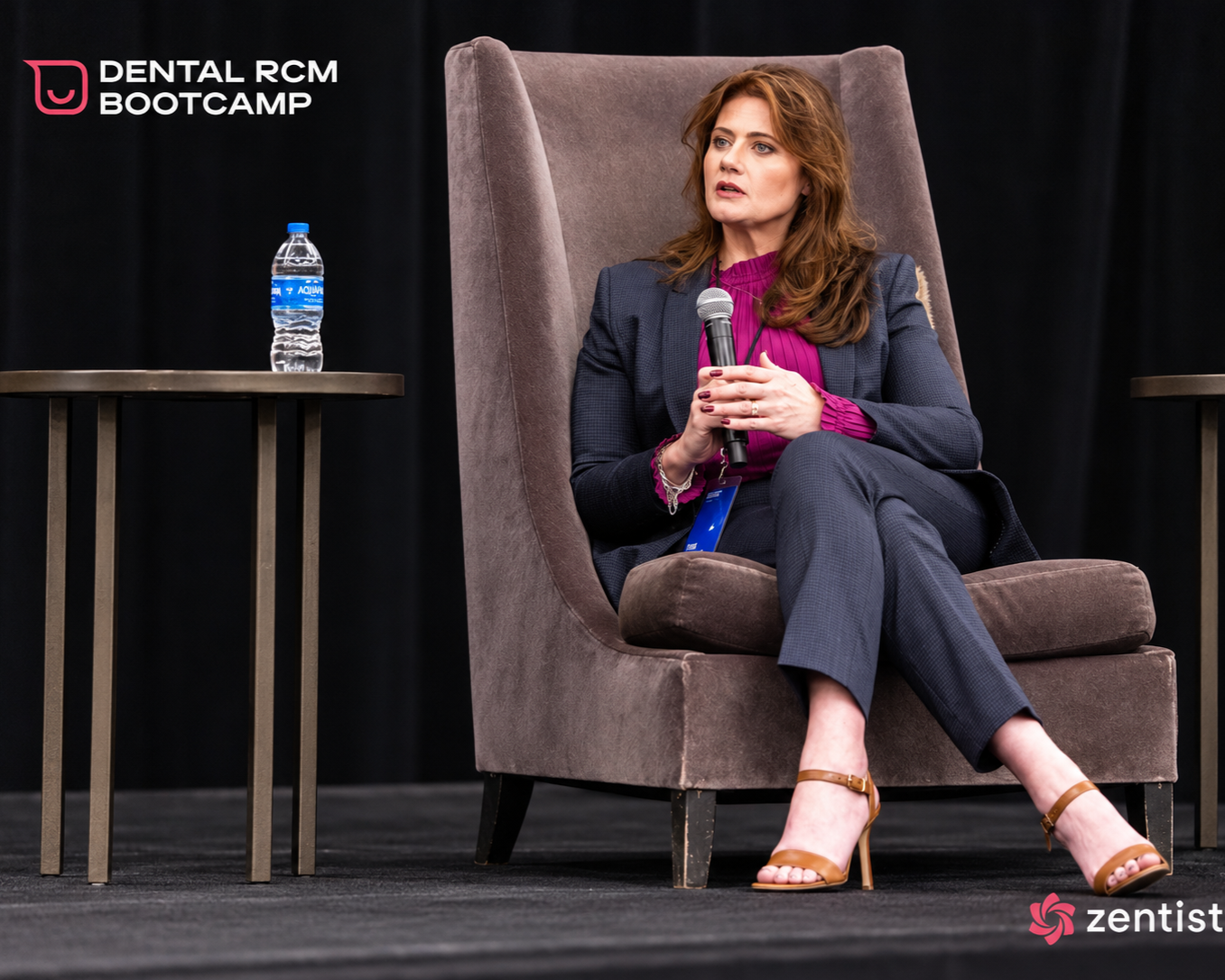 Trina McNeal participating in a discussion at Dental RCM Bootcamp.