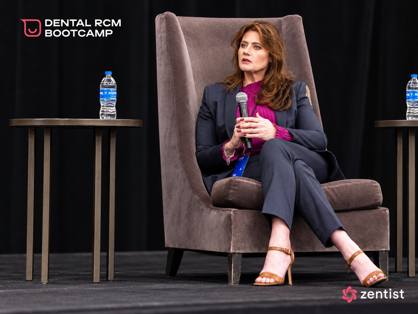 Trina McNeal speaking at a Dental RCM Bootcamp industry event.