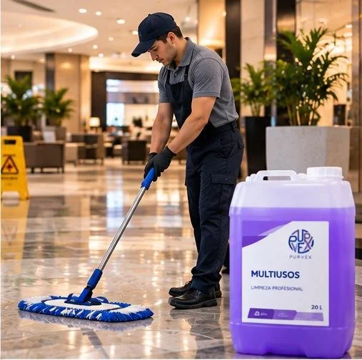 Producto multiusos PURVEX para necesidades de limpieza profesional.