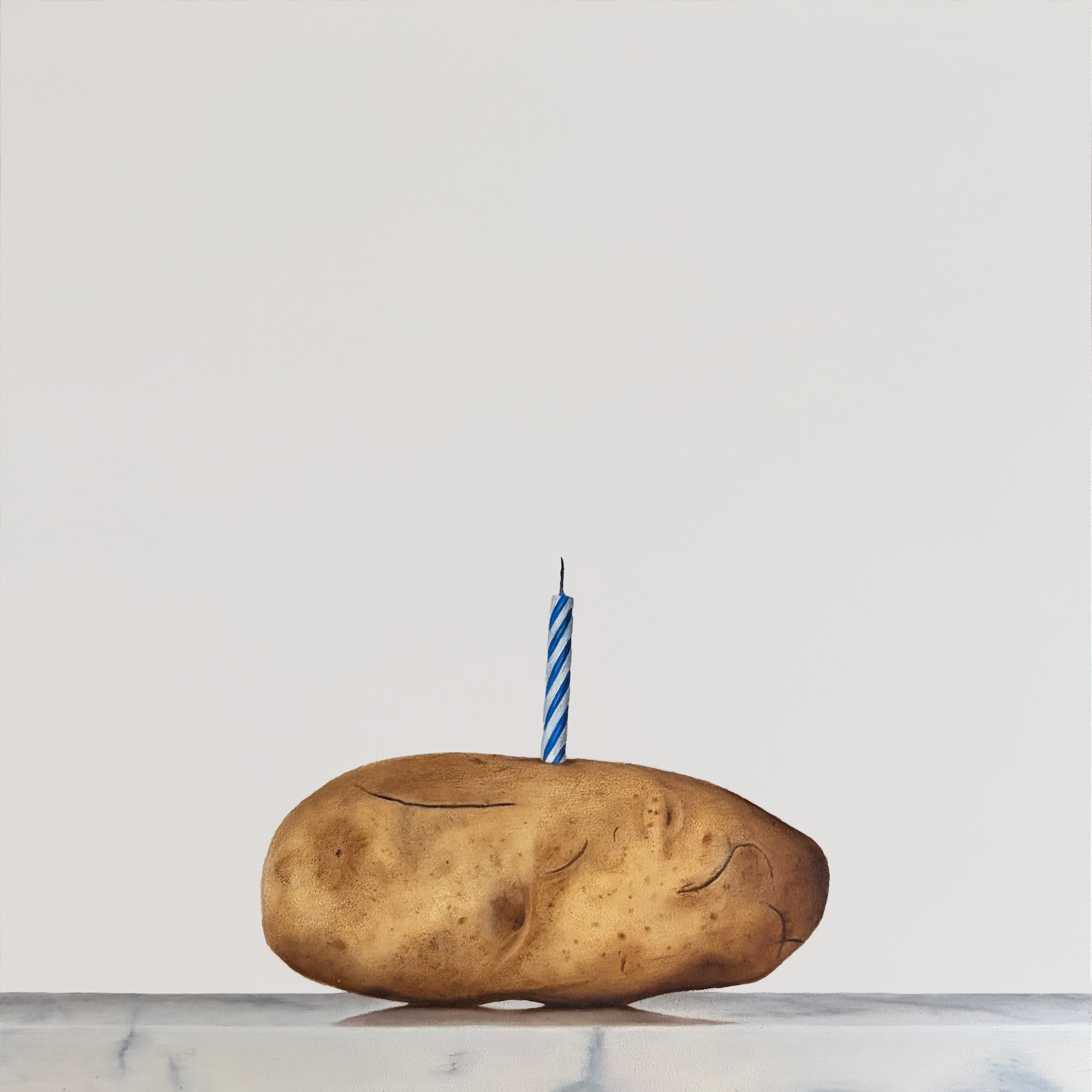 Birthday Russet #8, 2026.  Oil on panel.  12 x 12 inches.
