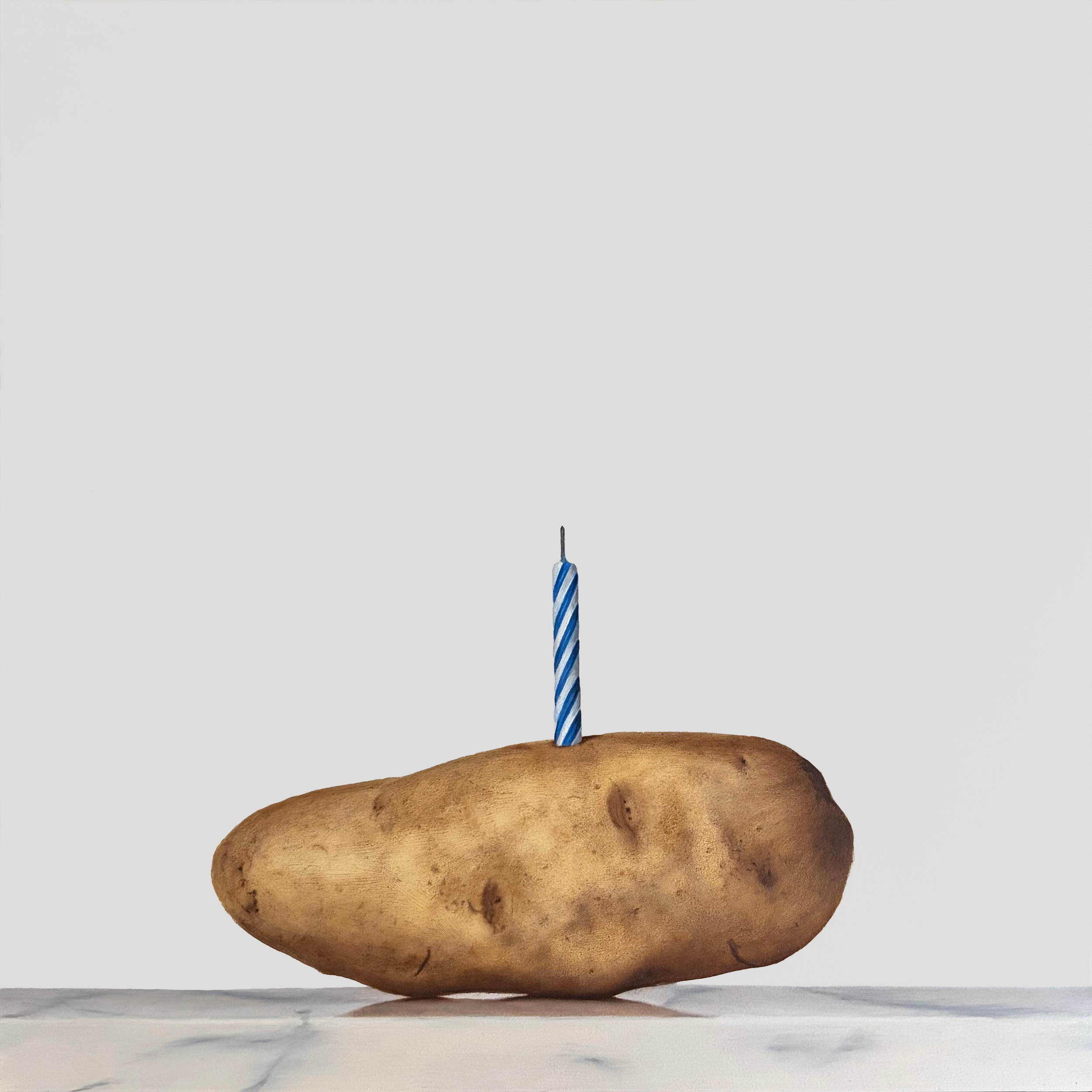 Birthday Russet #9, 2026.  Oil on panel.  12 x 12 inches.