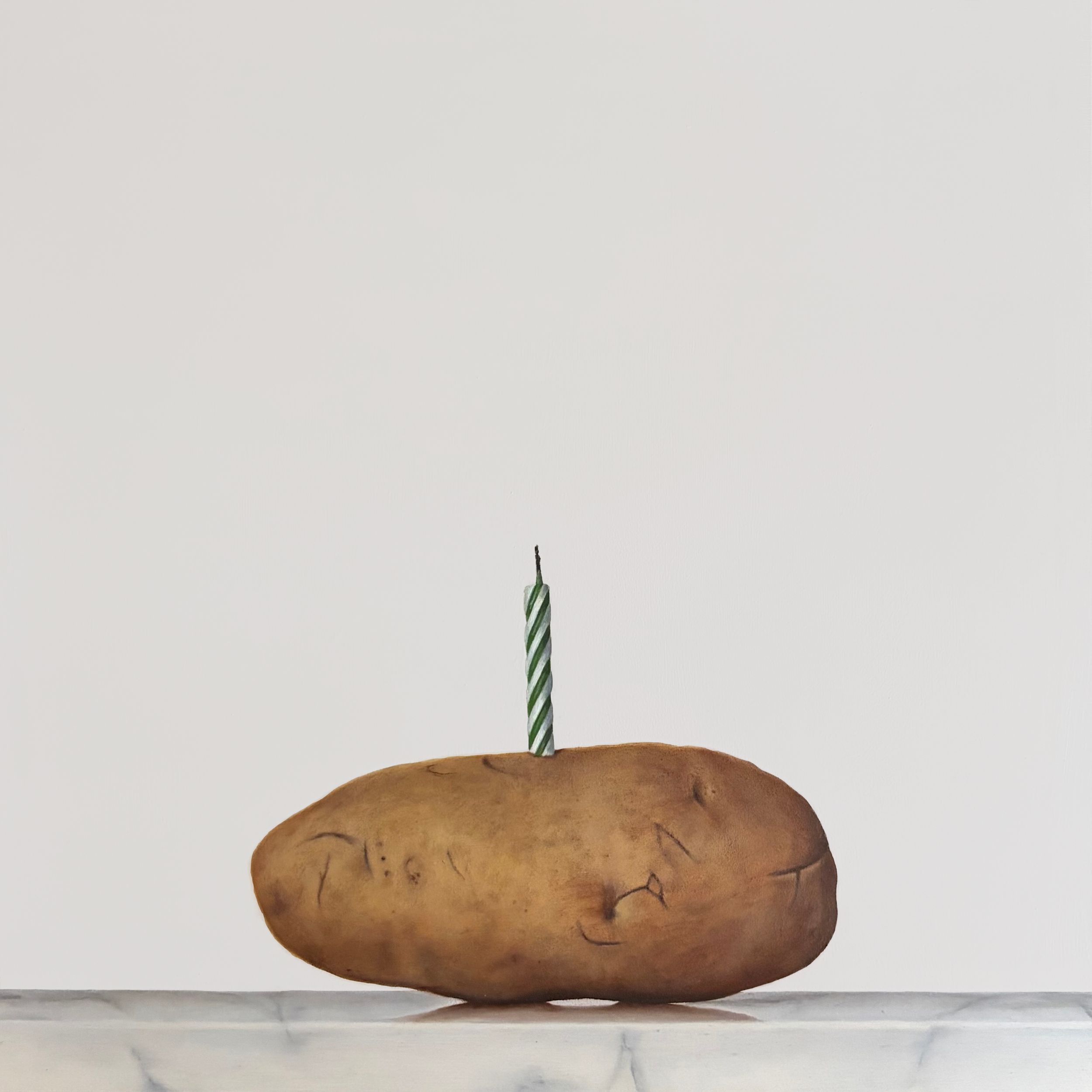 Birthday Russet #10, 2026.  Oil on panel.  12 x 12 inches.