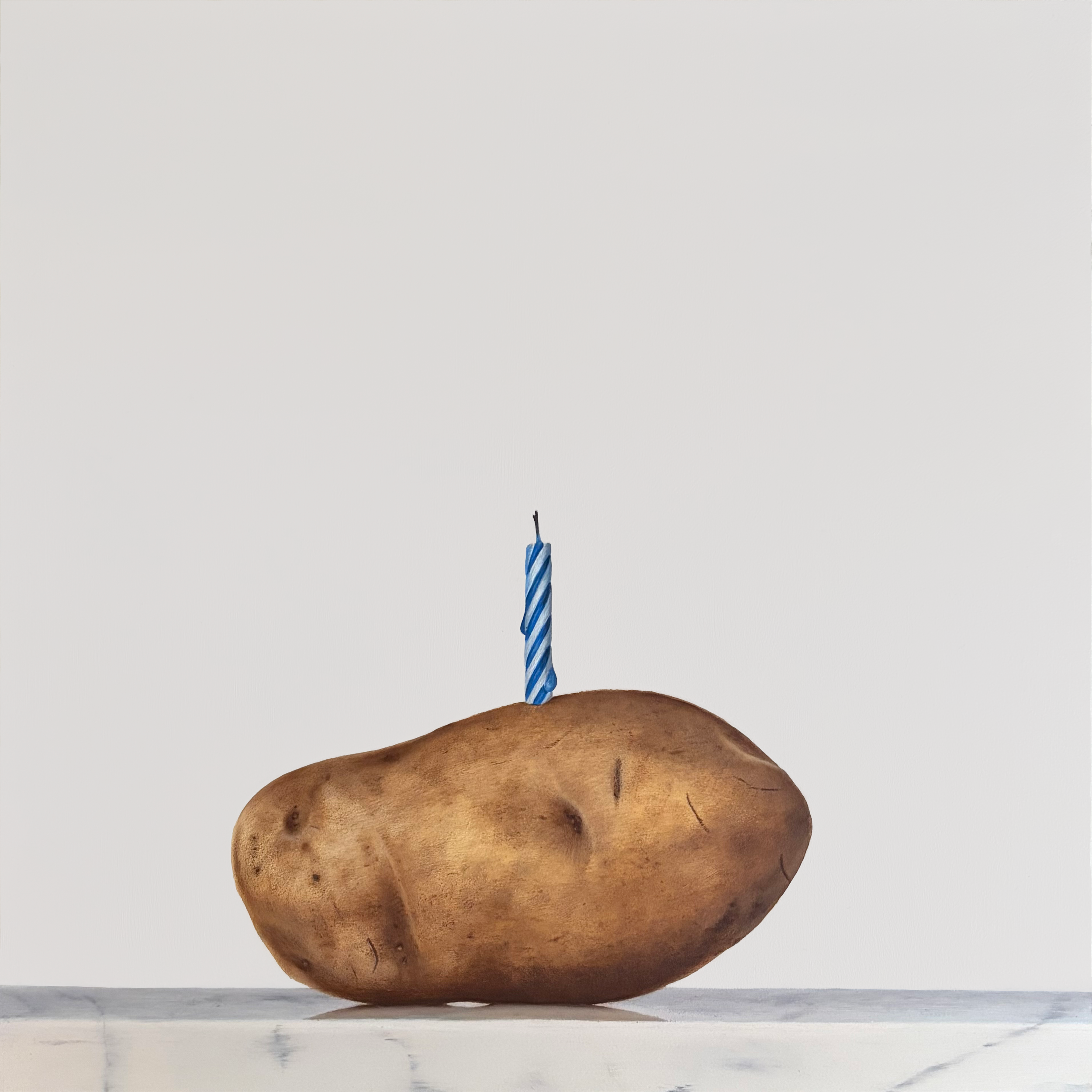 Birthday Russet #7, 2026.  Oil on panel.  12 x 12 inches.