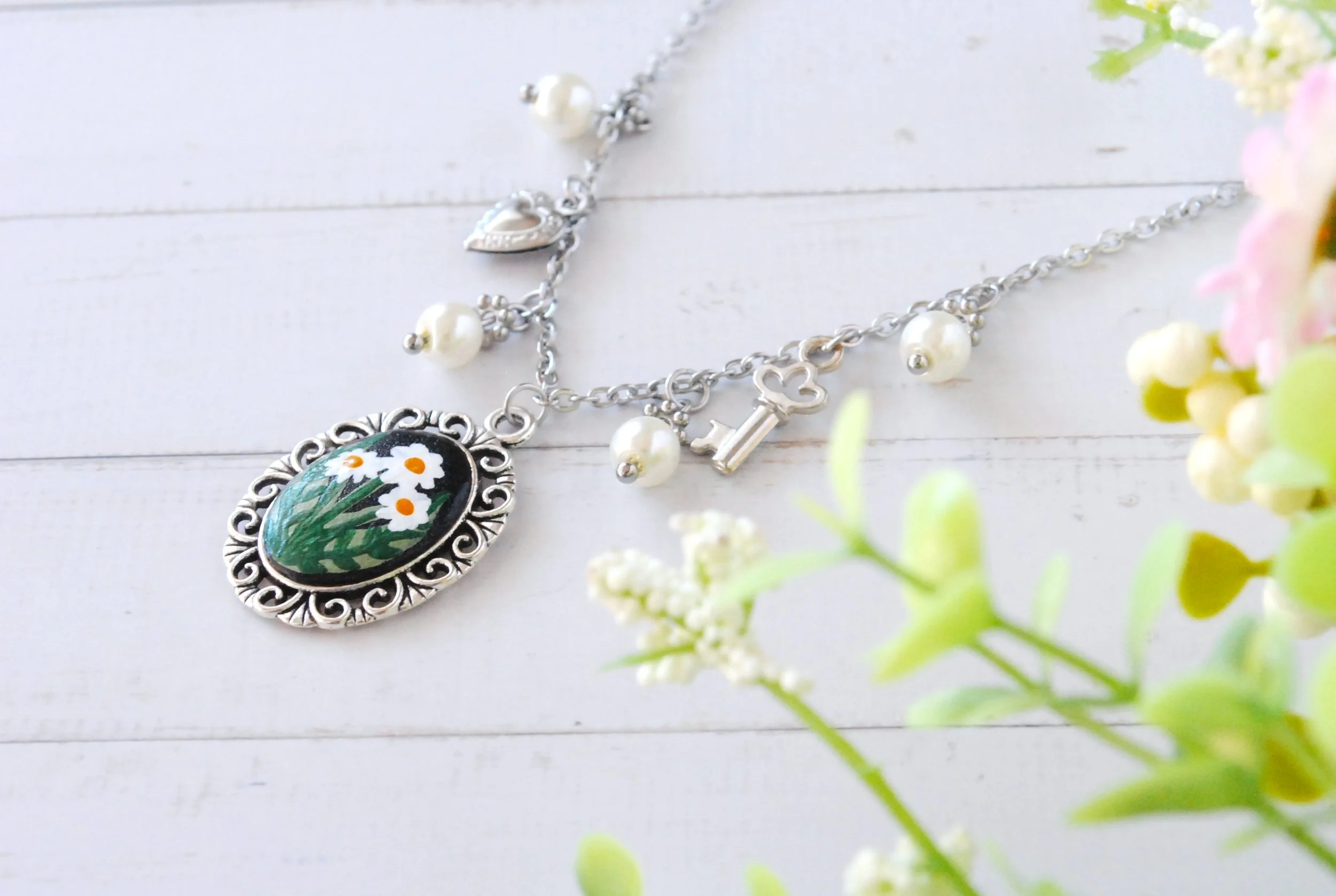 Collier Vintage - Les Marguerites (argent)