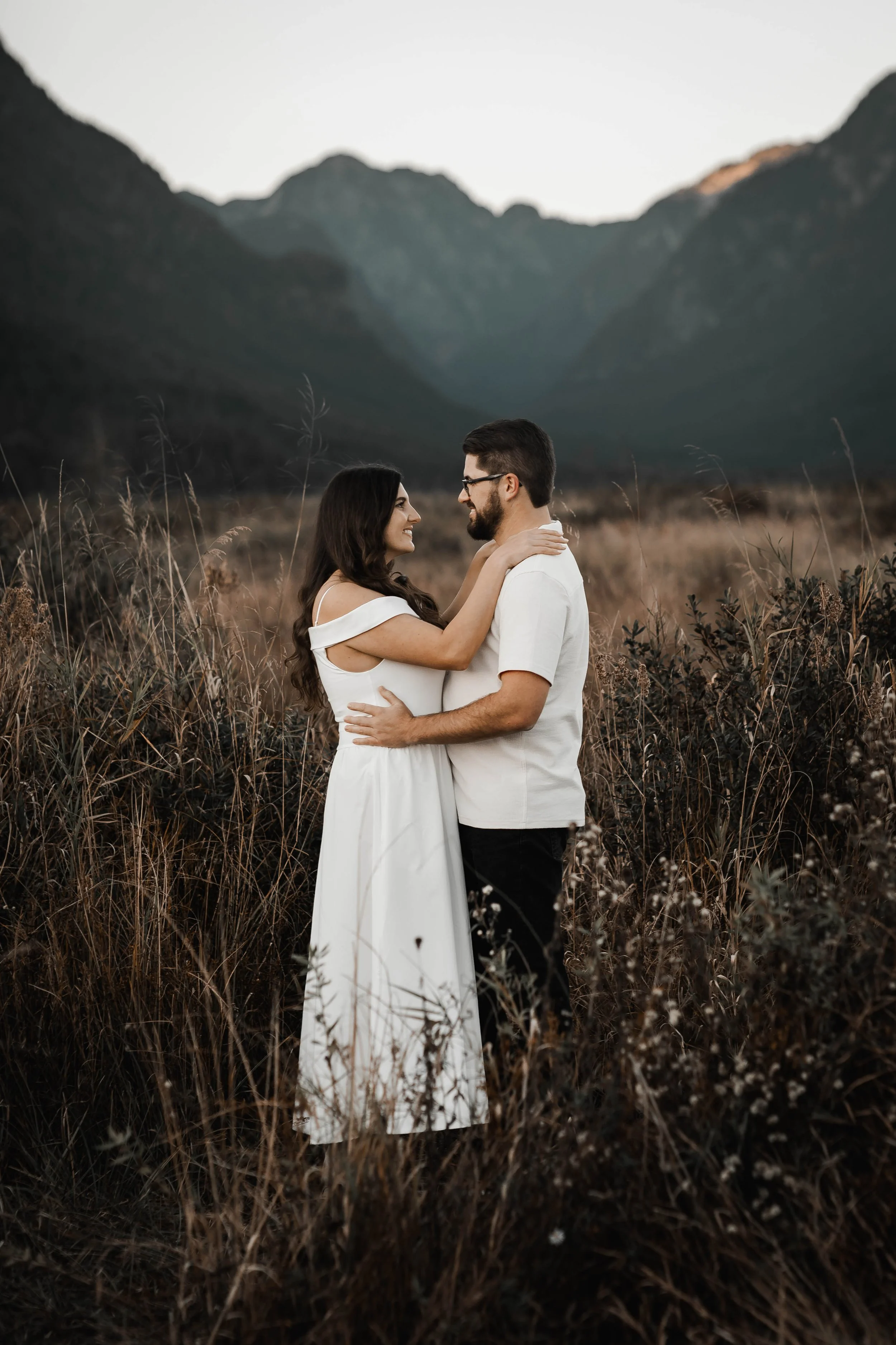 Warm, romantic engagement photography by Messmer Meadows Photography.