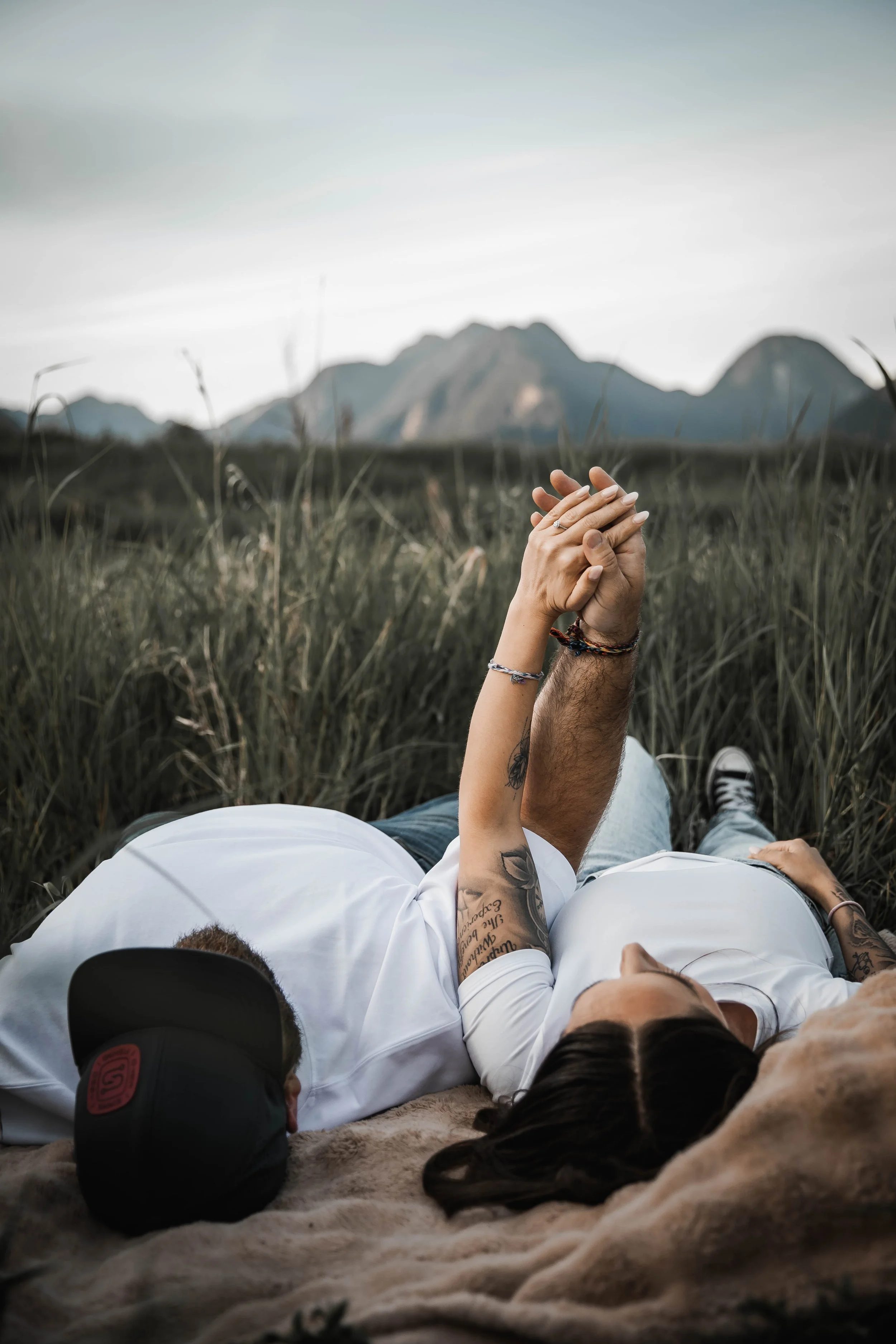 Romantic pre-wedding photography at Pitt Lake in the Fraser Valley, BC.