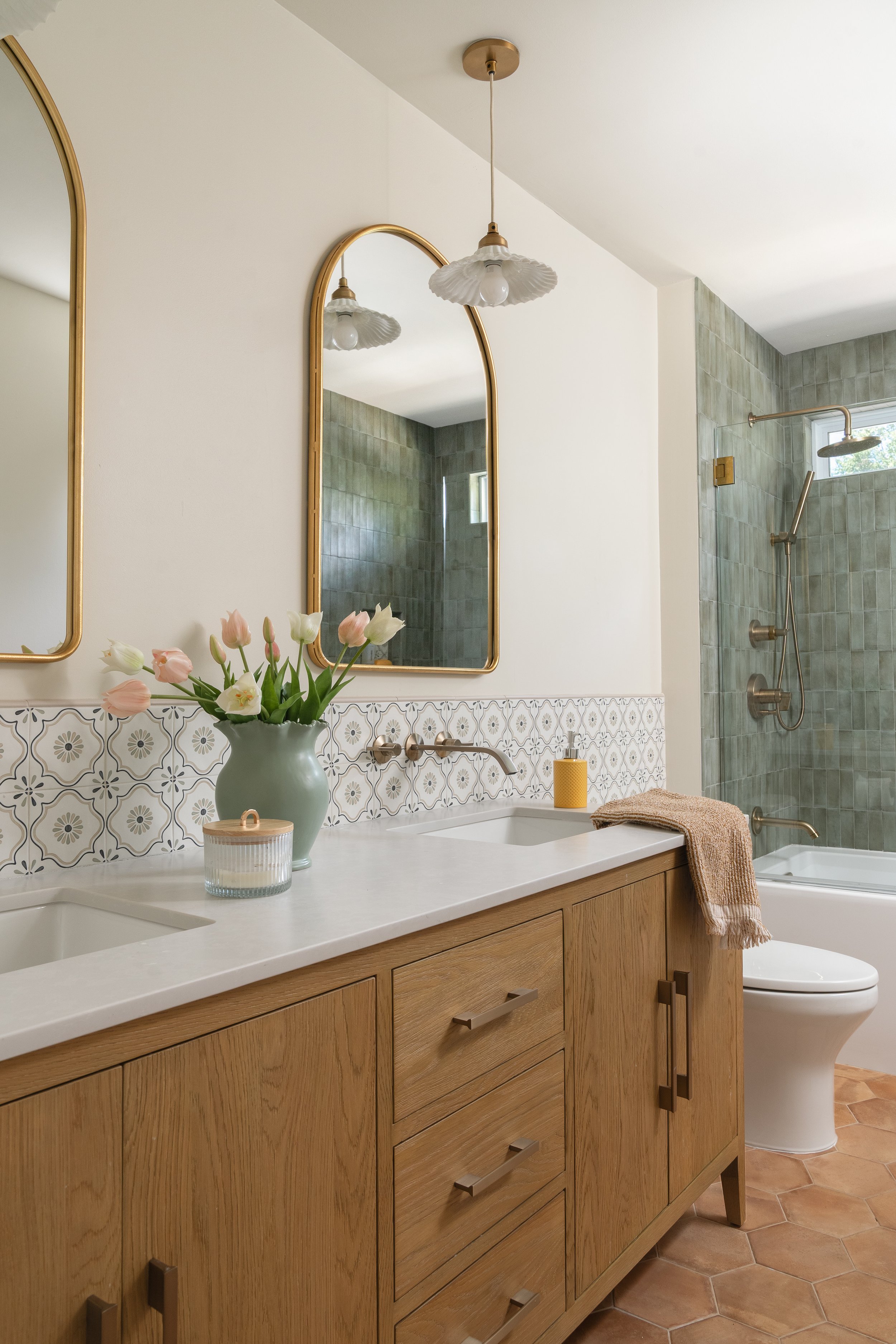 A Spanish-Inspired Bathroom to Grow With