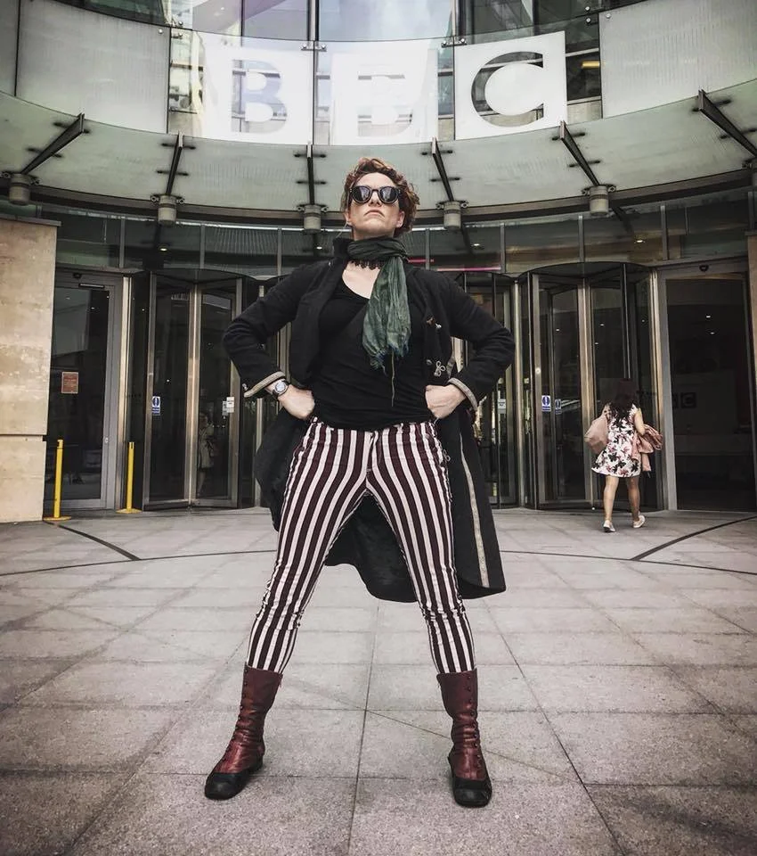 Amanda Palmer in Pendragon button boots