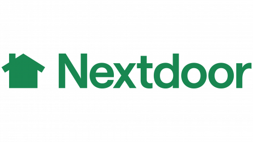 Nextdoor logo featuring a green house icon followed by the text "Nextdoor" in green.