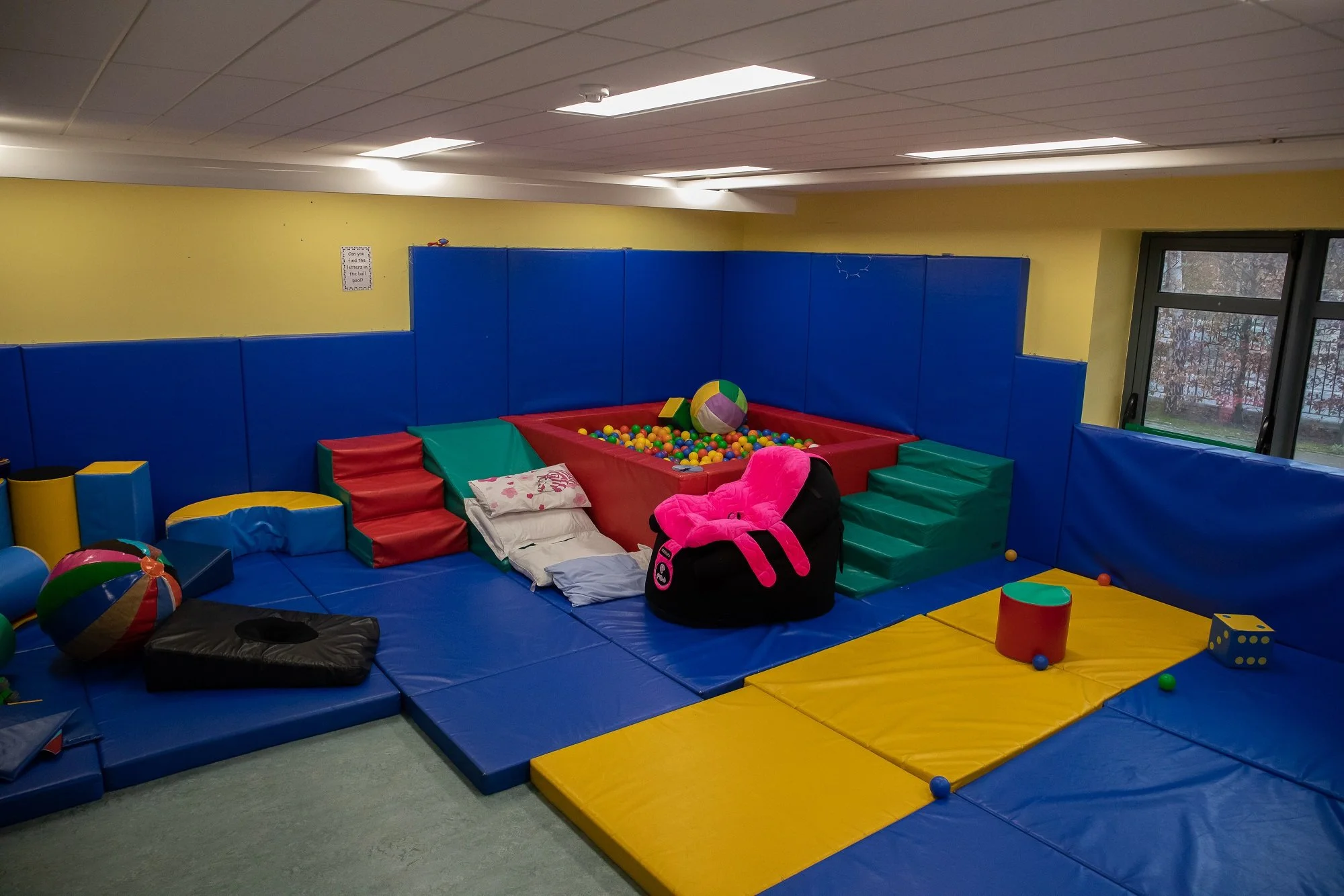 The soft play room and therapeutic space at Sandymount School