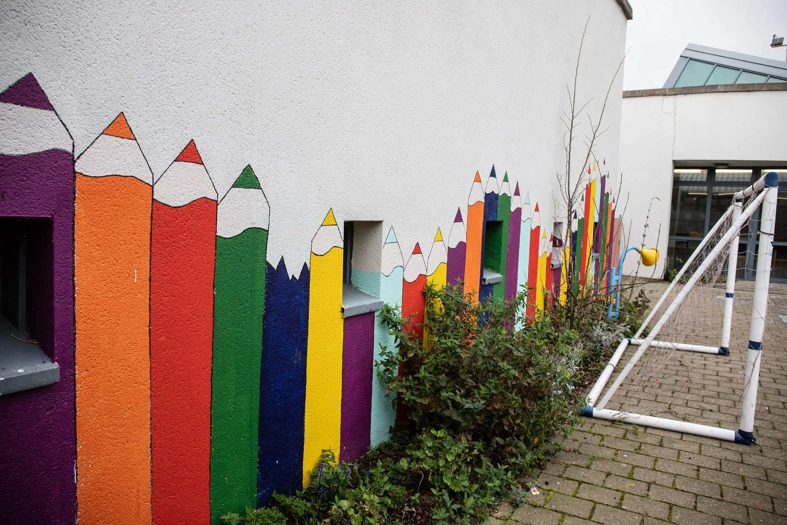 Our colourful school entrance