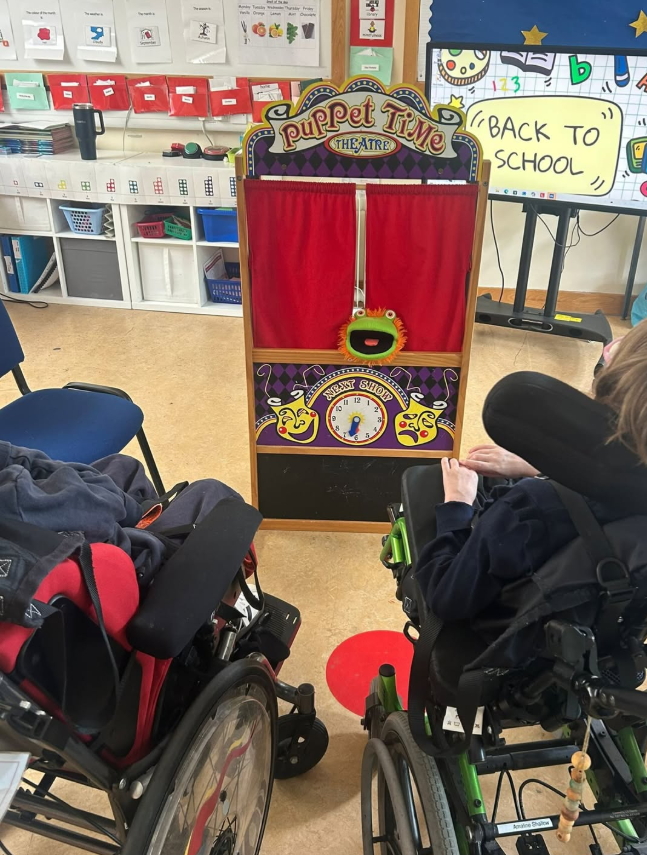 Pupils taking part in drama