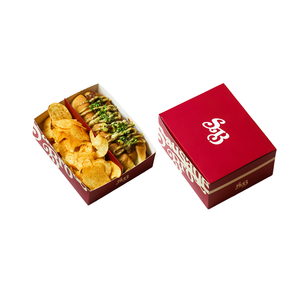 Multiple red and white pizza boxes with the logo 'Scars' stacked on a white surface.