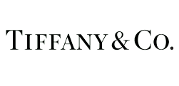Tiffany & Co. logo in black on a green background
