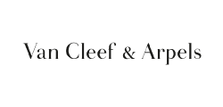 Van Cleef & Arpels logo in white text on a black background