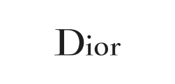 Black Dior logo on a black background