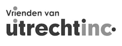 Logo with the Dutch text 'Vrienden van utrechtinc', featuring bold typography.