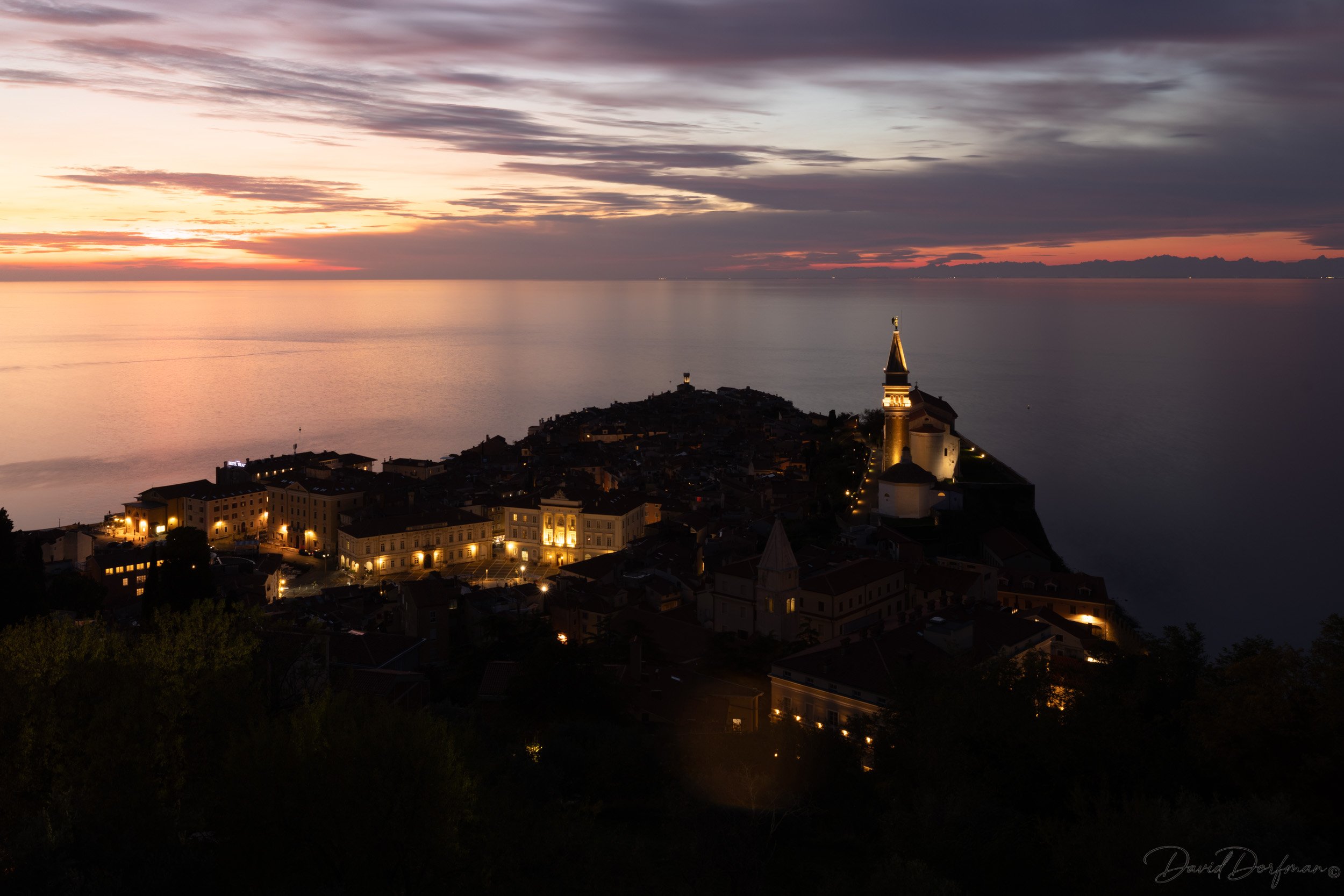 Piran at night