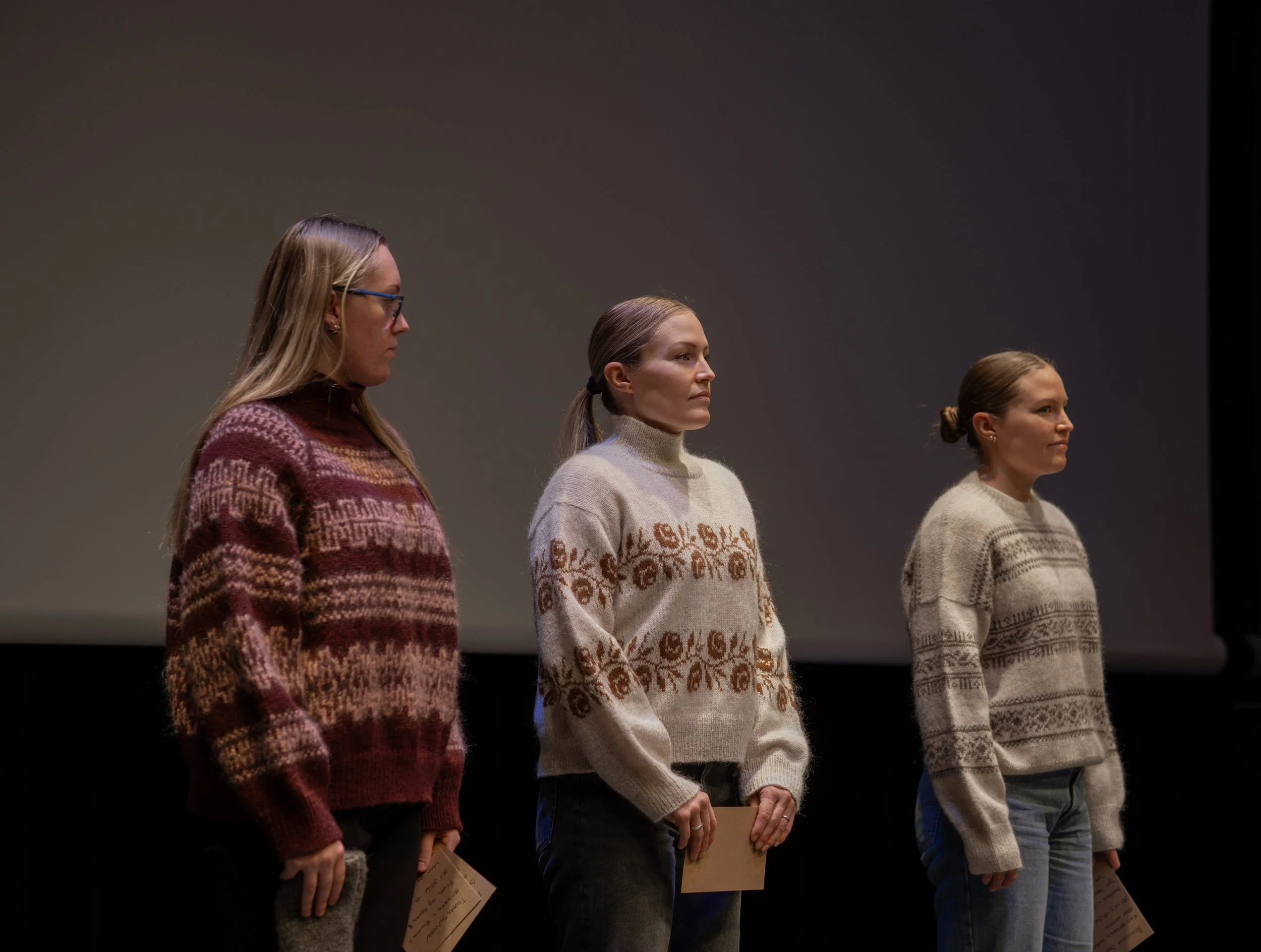 	
Mannekengframsyning under strikkefestivalen på quality hotel ulstein 2026. Viser fram ulike strikkedesign.
