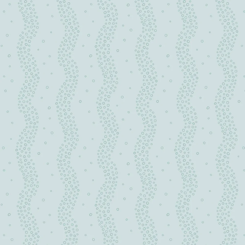 Flowing Bubbles · blender: wavy lines of pearl bubbles on powder blue